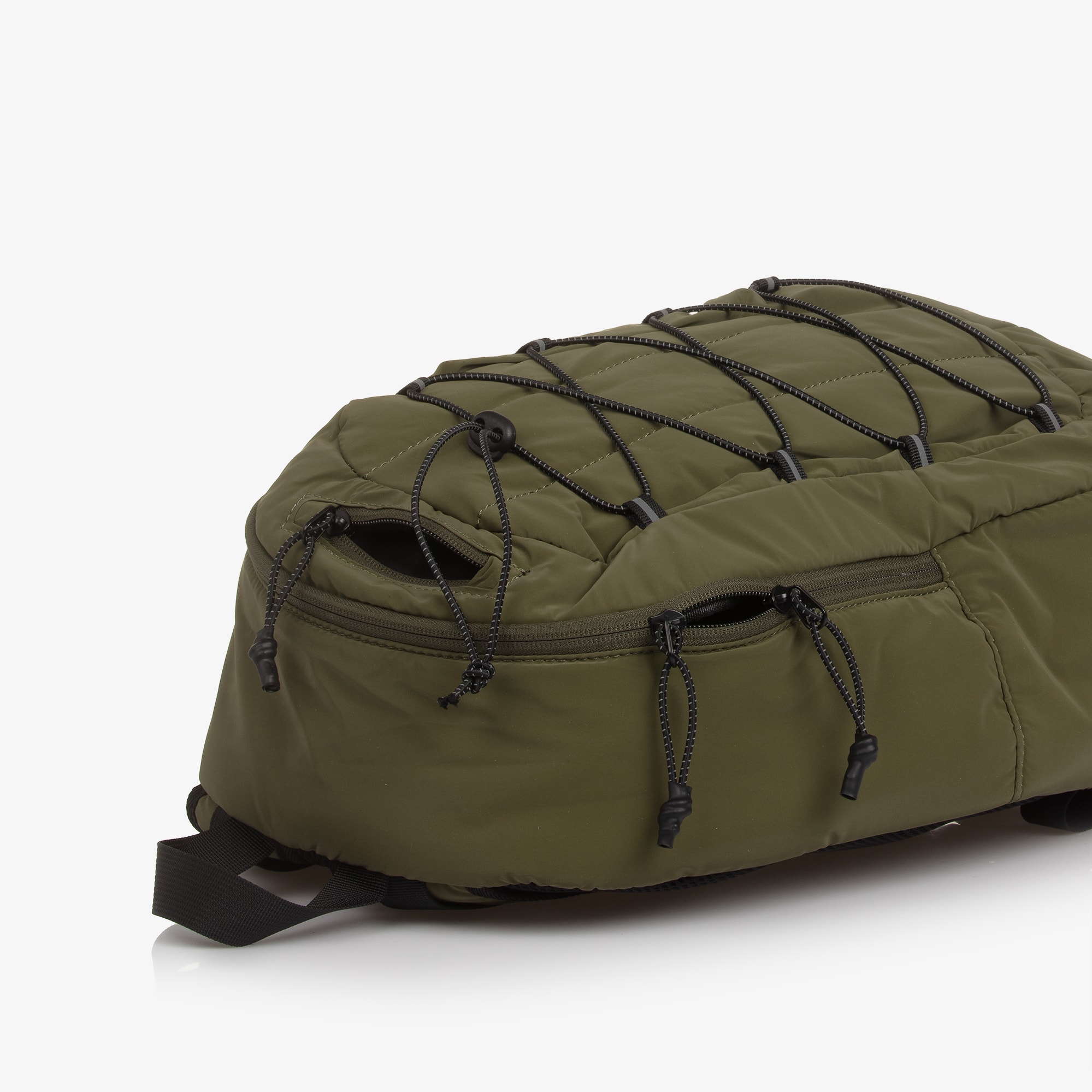 Boys Khaki Green Bungee Cord Backpack (41cm) - View 7