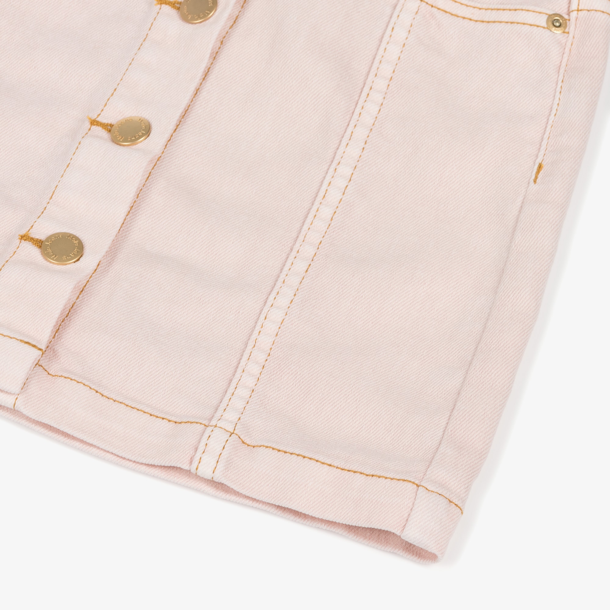 Girls Pale Pink Denim Skirt - View 4