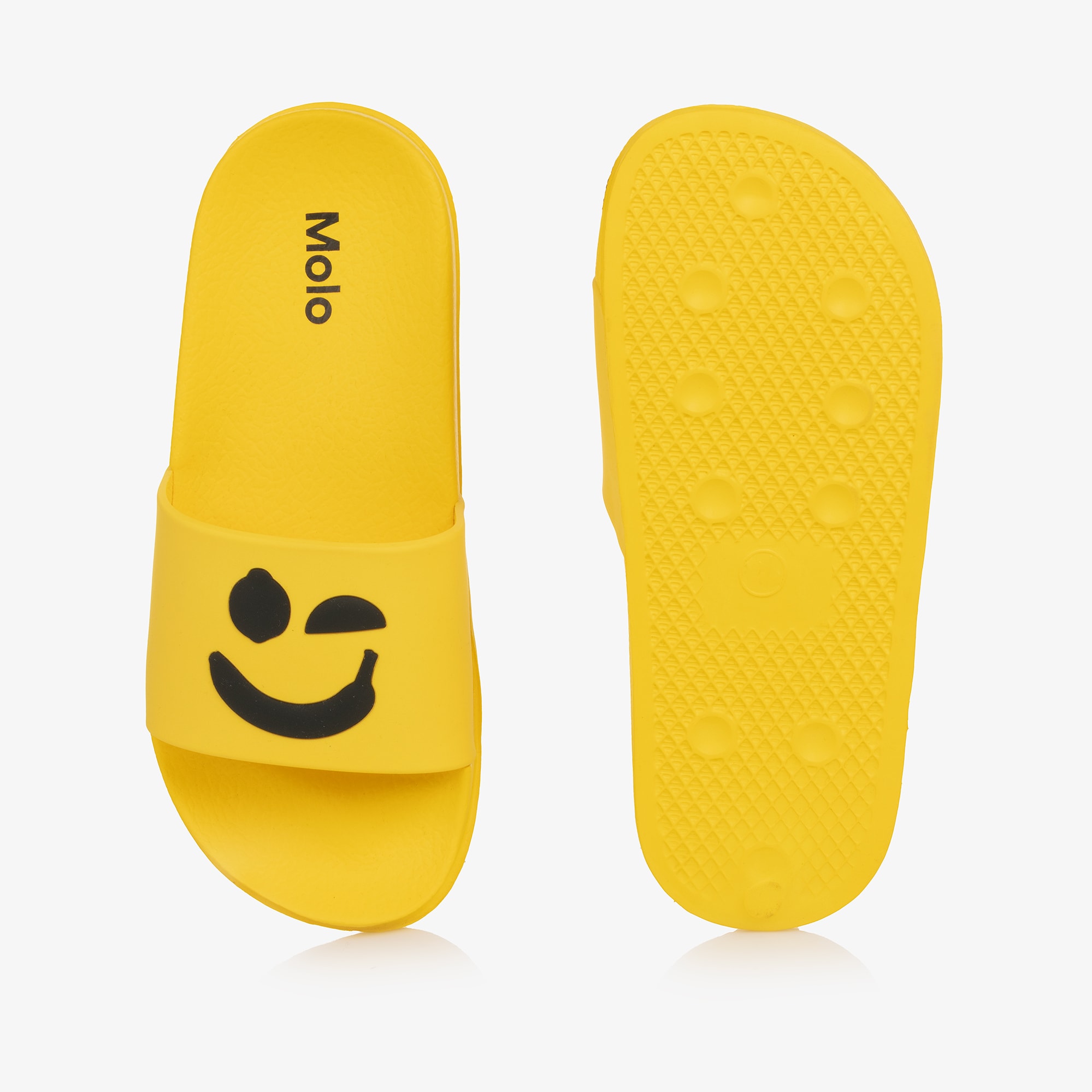 Yellow Winking Face Sliders - View 3