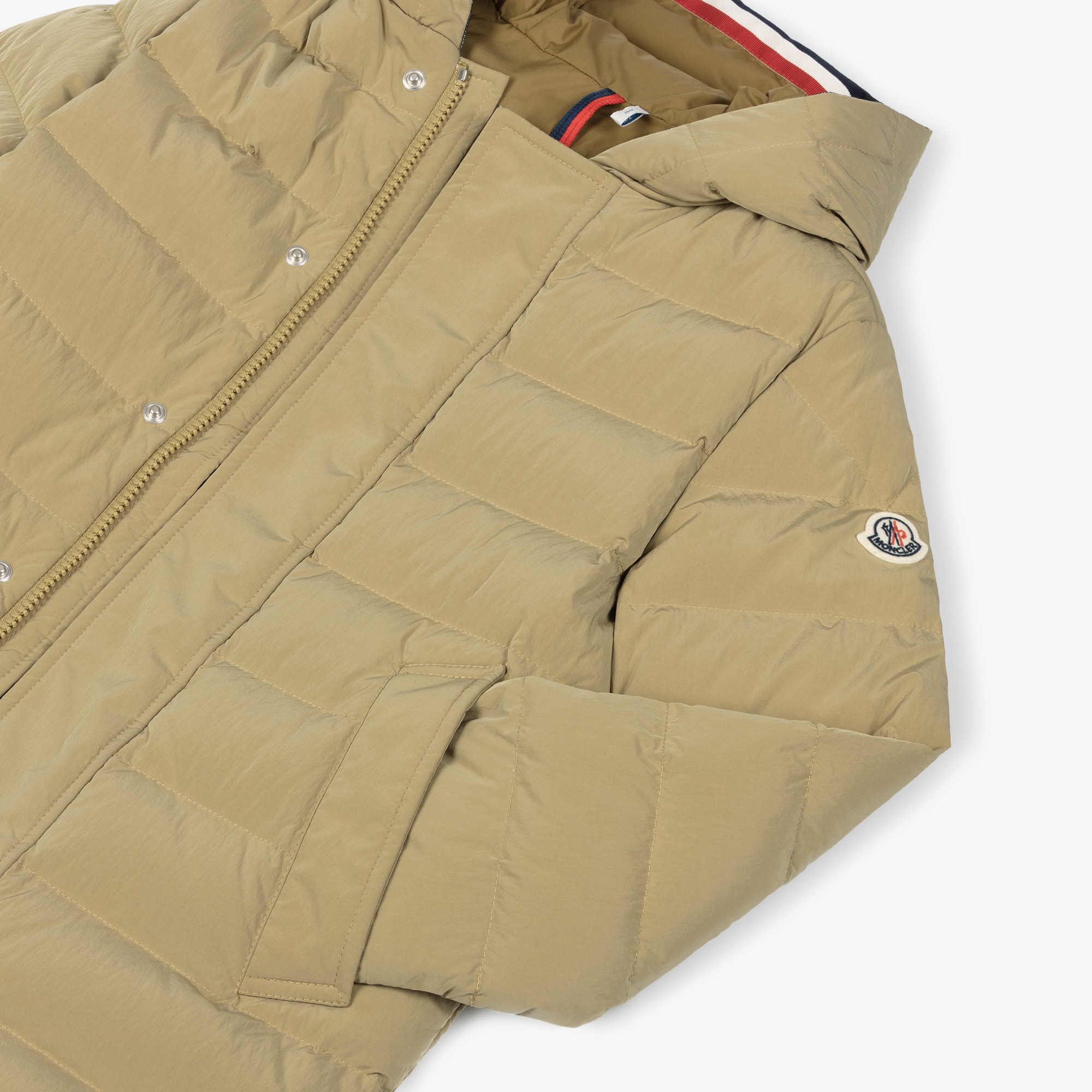 Boys Beige Burhan Hooded Puffer Coat - View 4