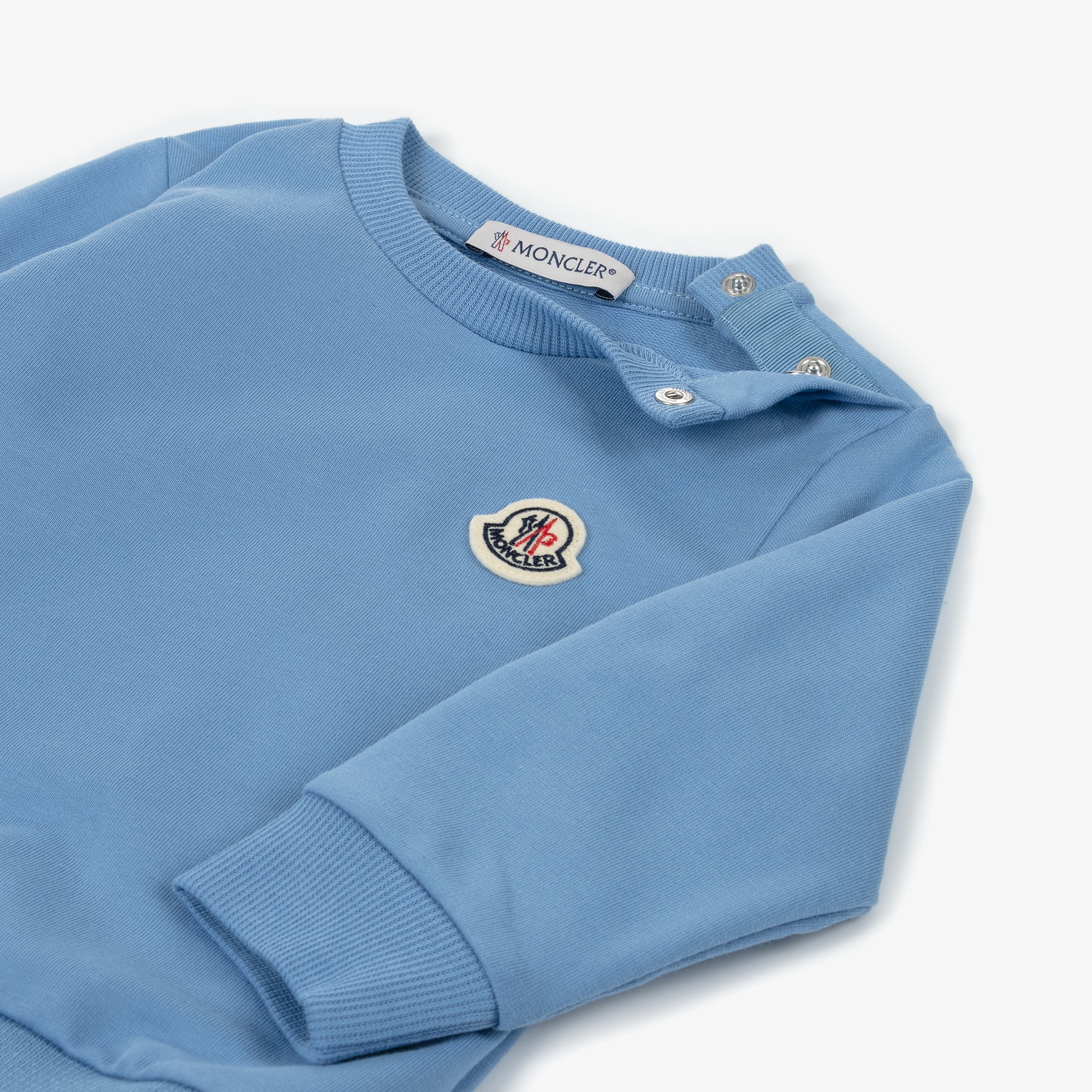 Boys Blue Cotton Tricolour Trim Tracksuit - View 4