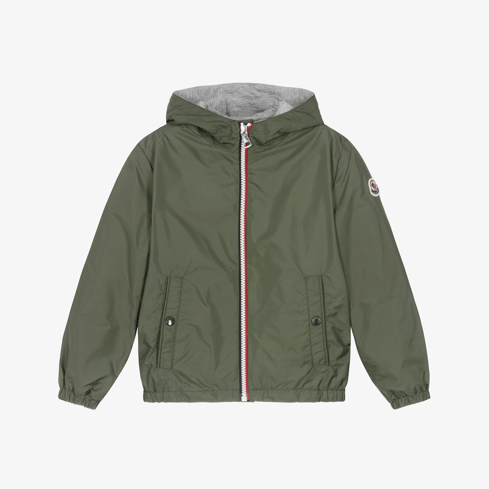 Boys Khaki Green Urville Hooded Jacket - View 1