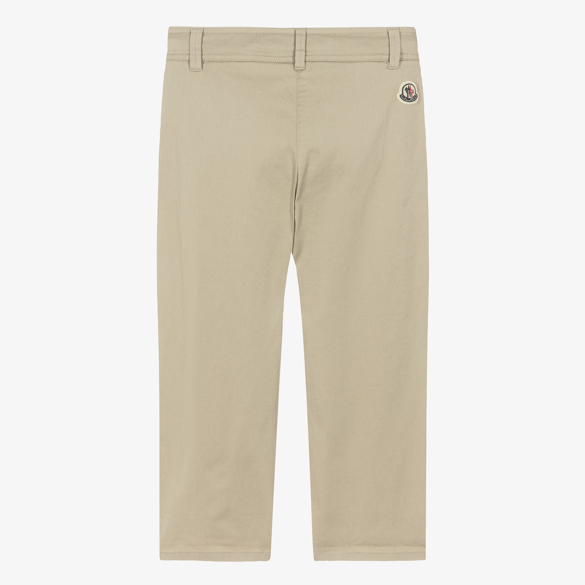 Girls Beige Cotton Twill Pleated Trousers - View 2