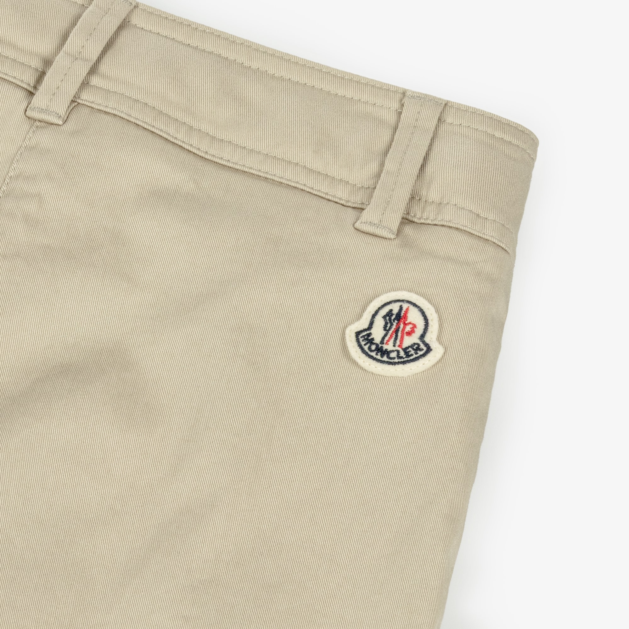 Girls Beige Cotton Twill Pleated Trousers - View 4
