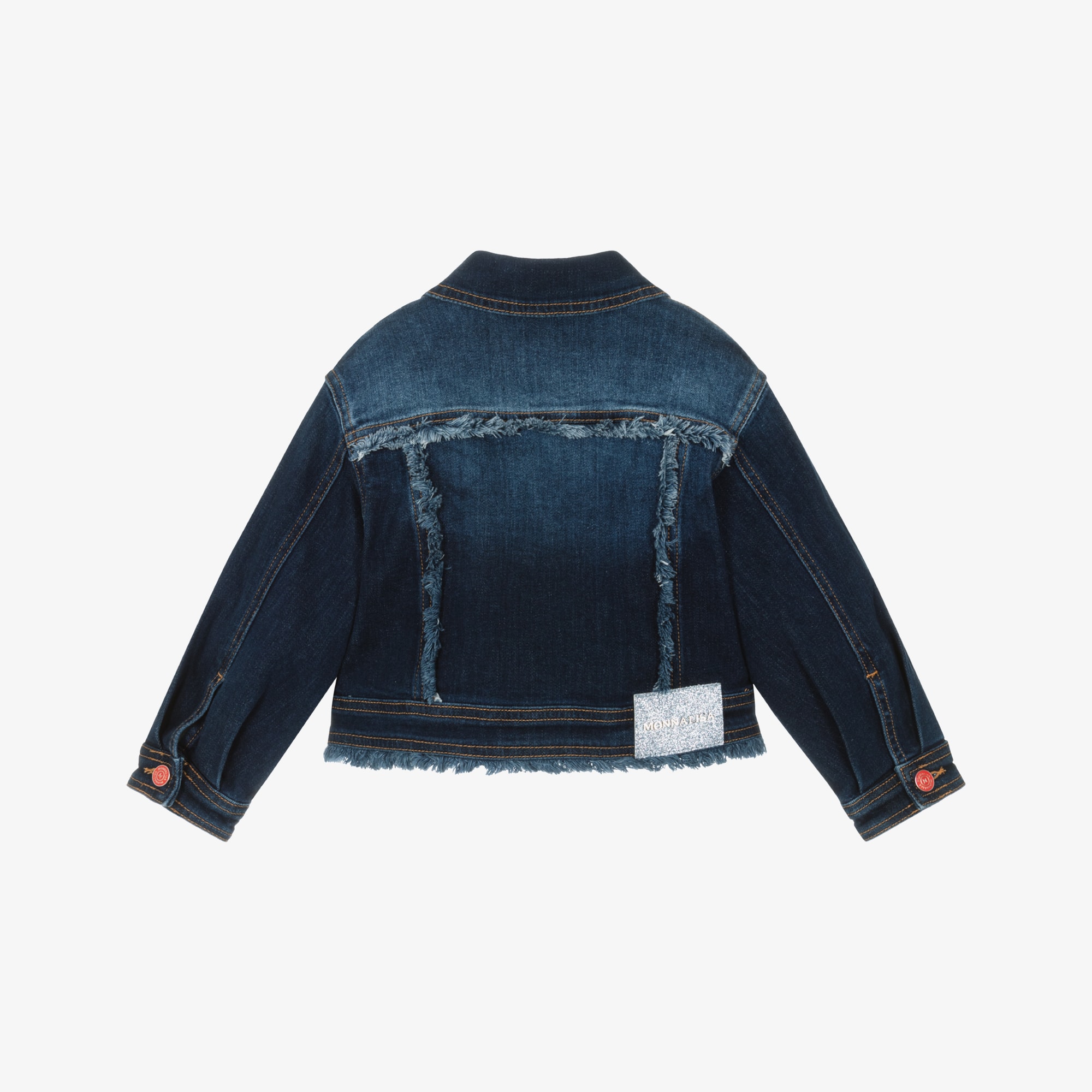 Girls Dark Blue Hello Kitty Denim Jacket - View 3