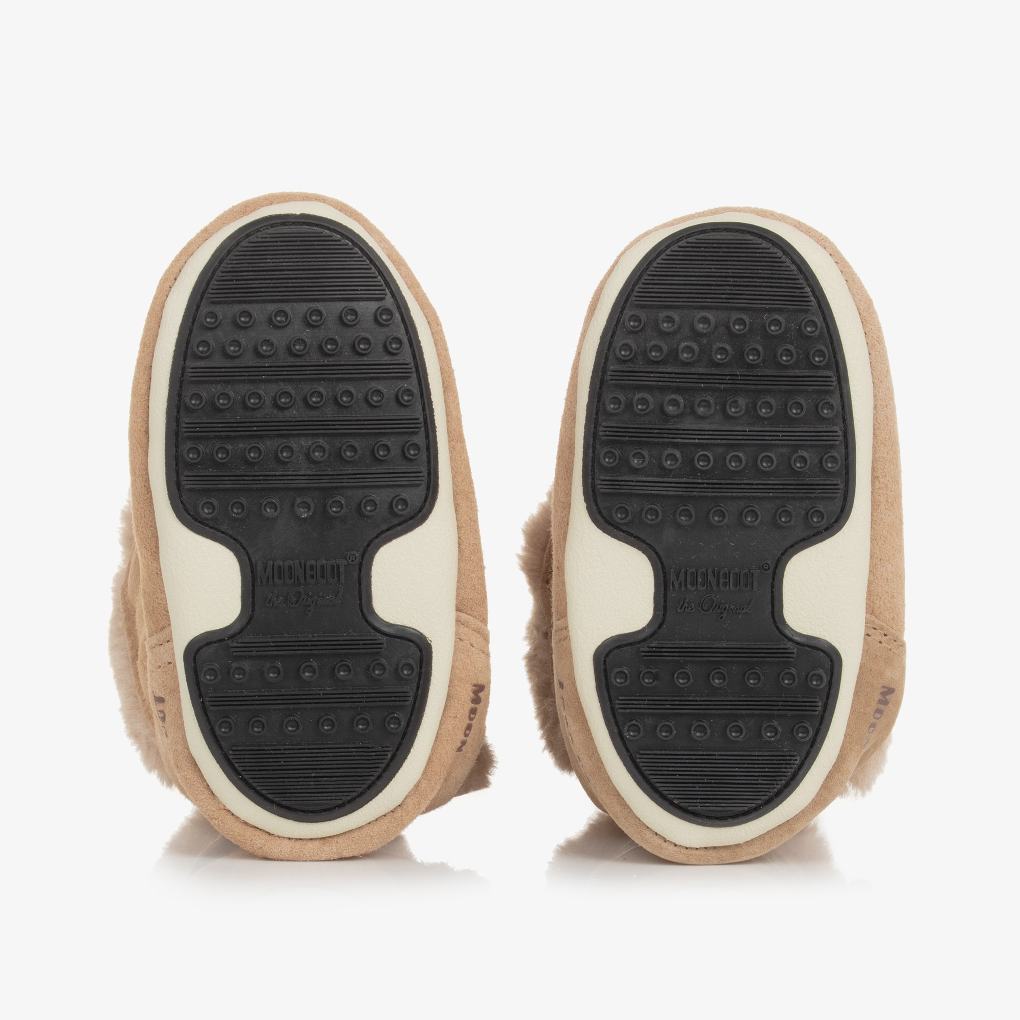 Beige Suede Baby Moon Boots - View 3