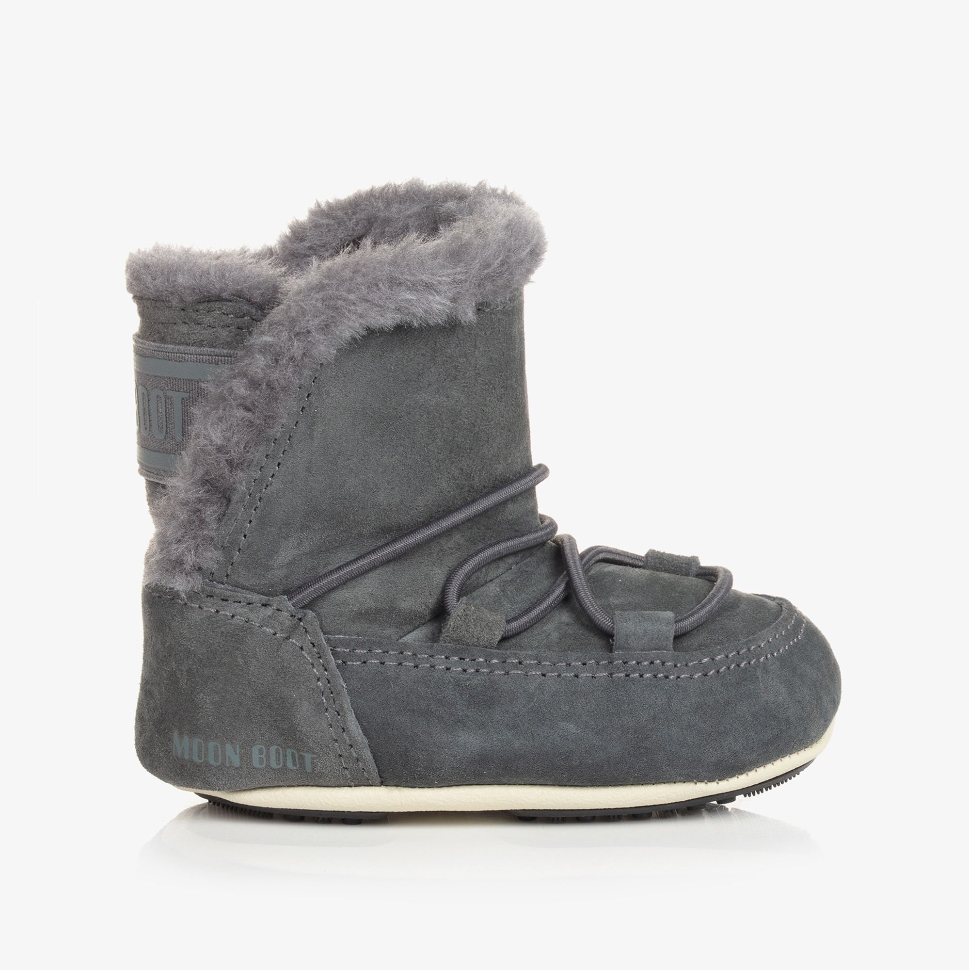 Grey Suede Baby Moon Boots - View 4
