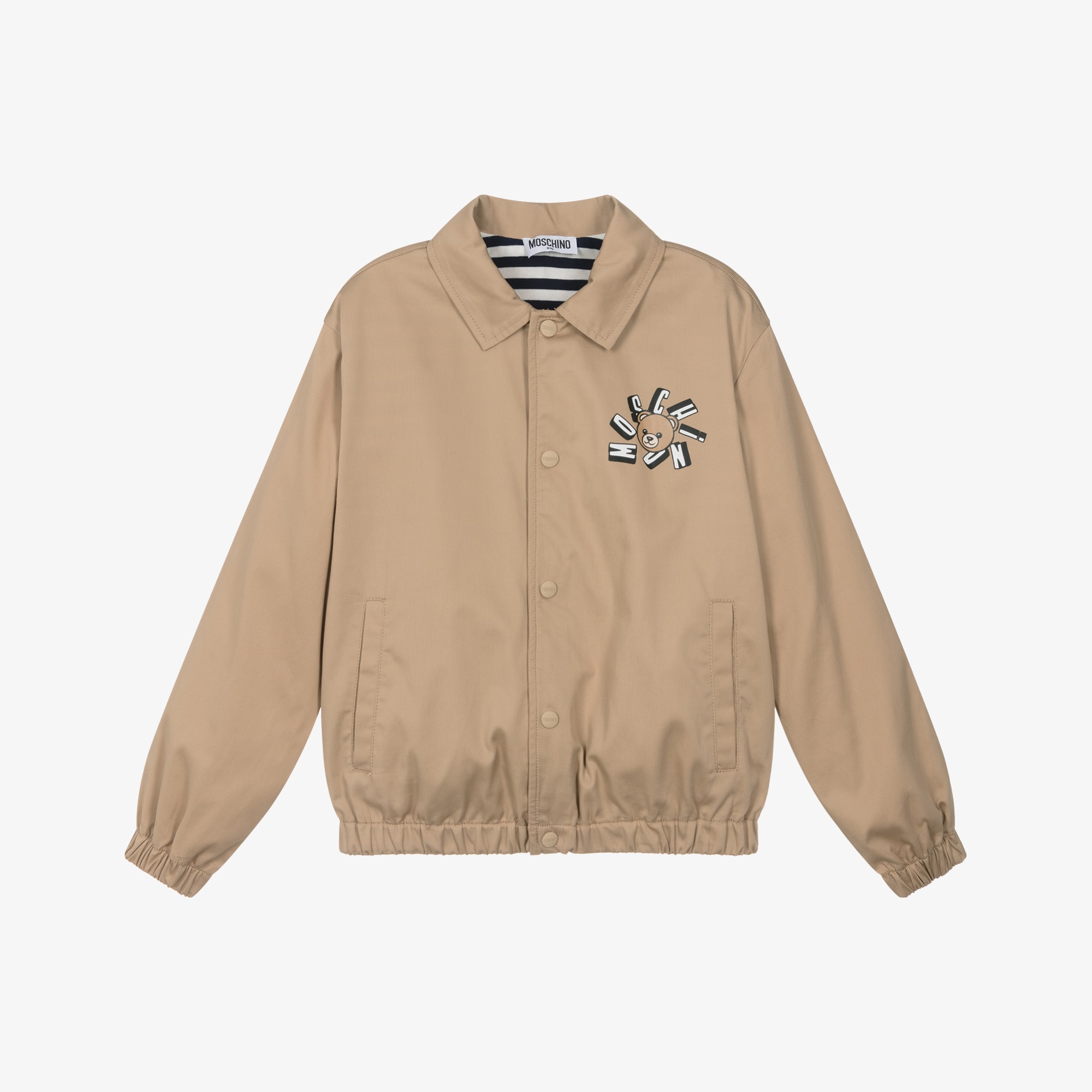 Boys Beige Moschino Teddy Bear Jacket - View 1