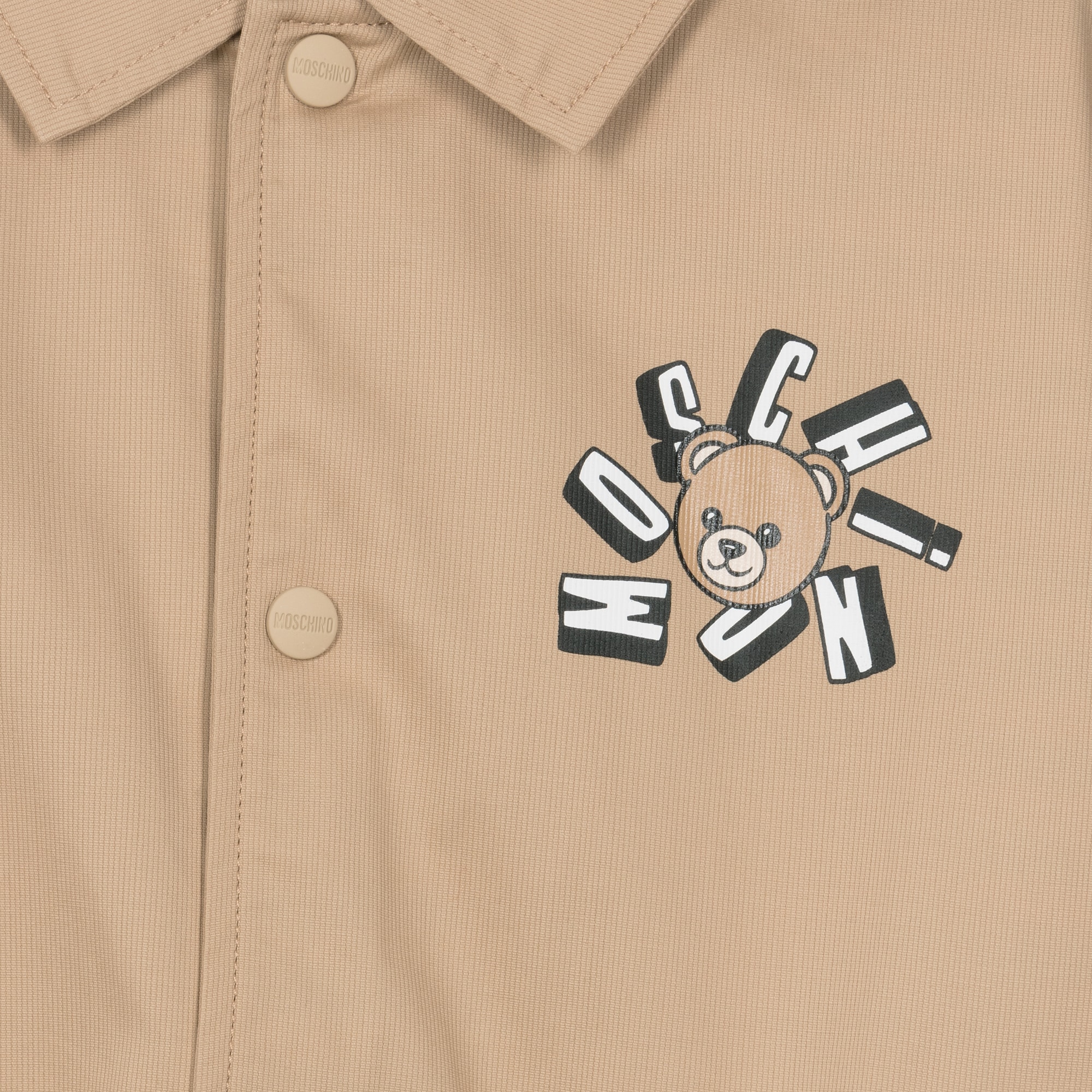 Boys Beige Moschino Teddy Bear Jacket - View 4