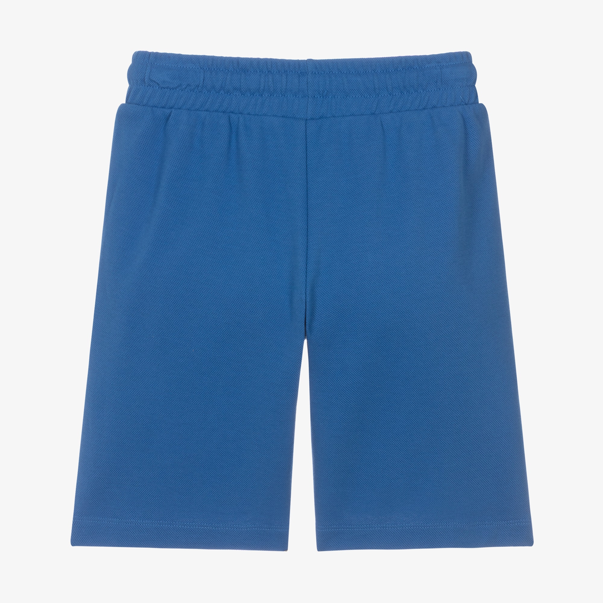 Boys Ivory Cotton Piqué Teddy Bear Shorts - View 2