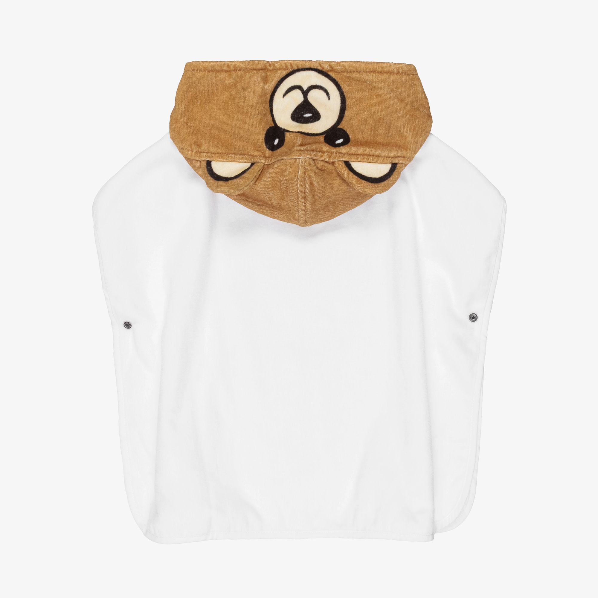 White & Brown Teddy Bear Cotton Poncho Towel - View 3
