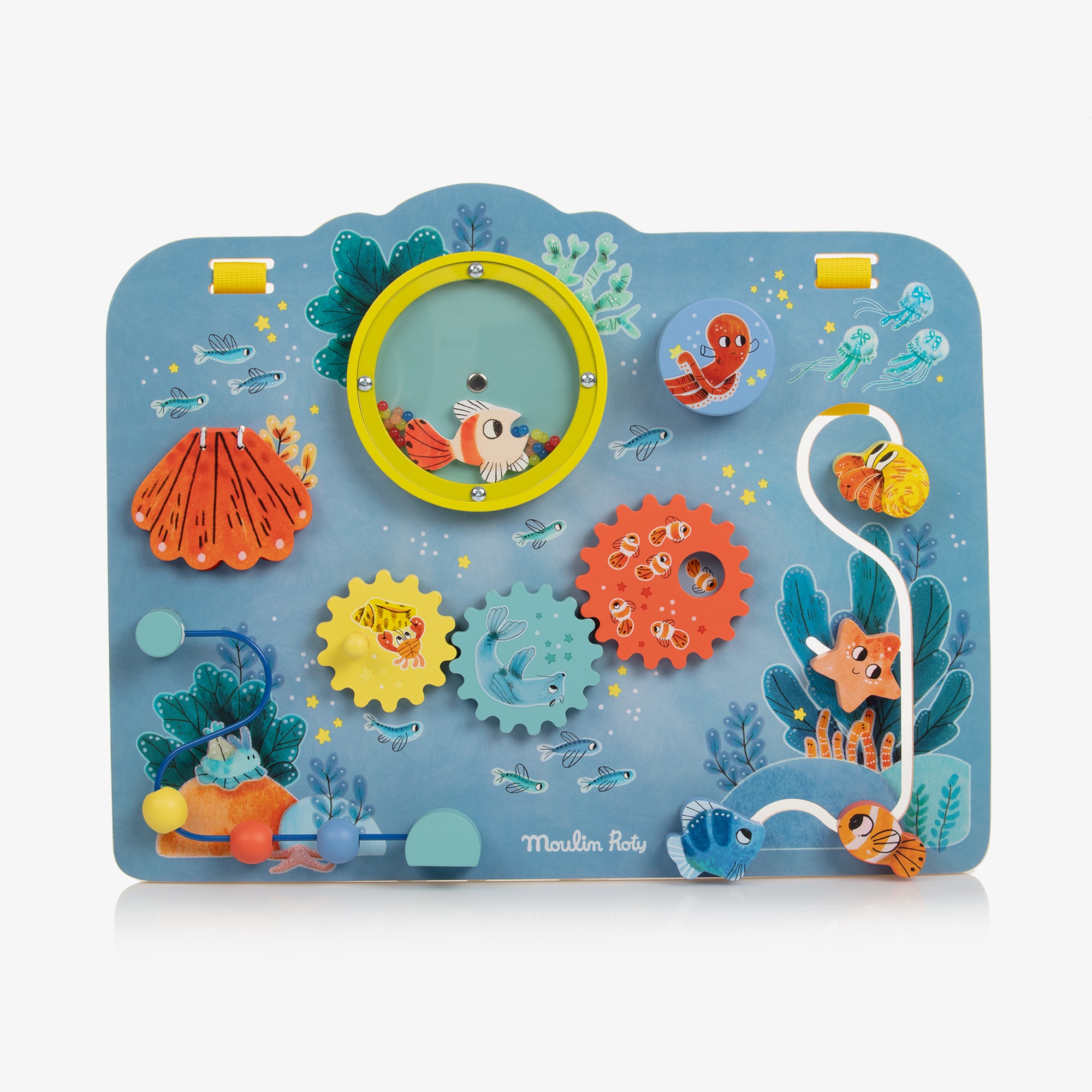 Blue Wooden Sealife Activity Board (41cm) - View 1