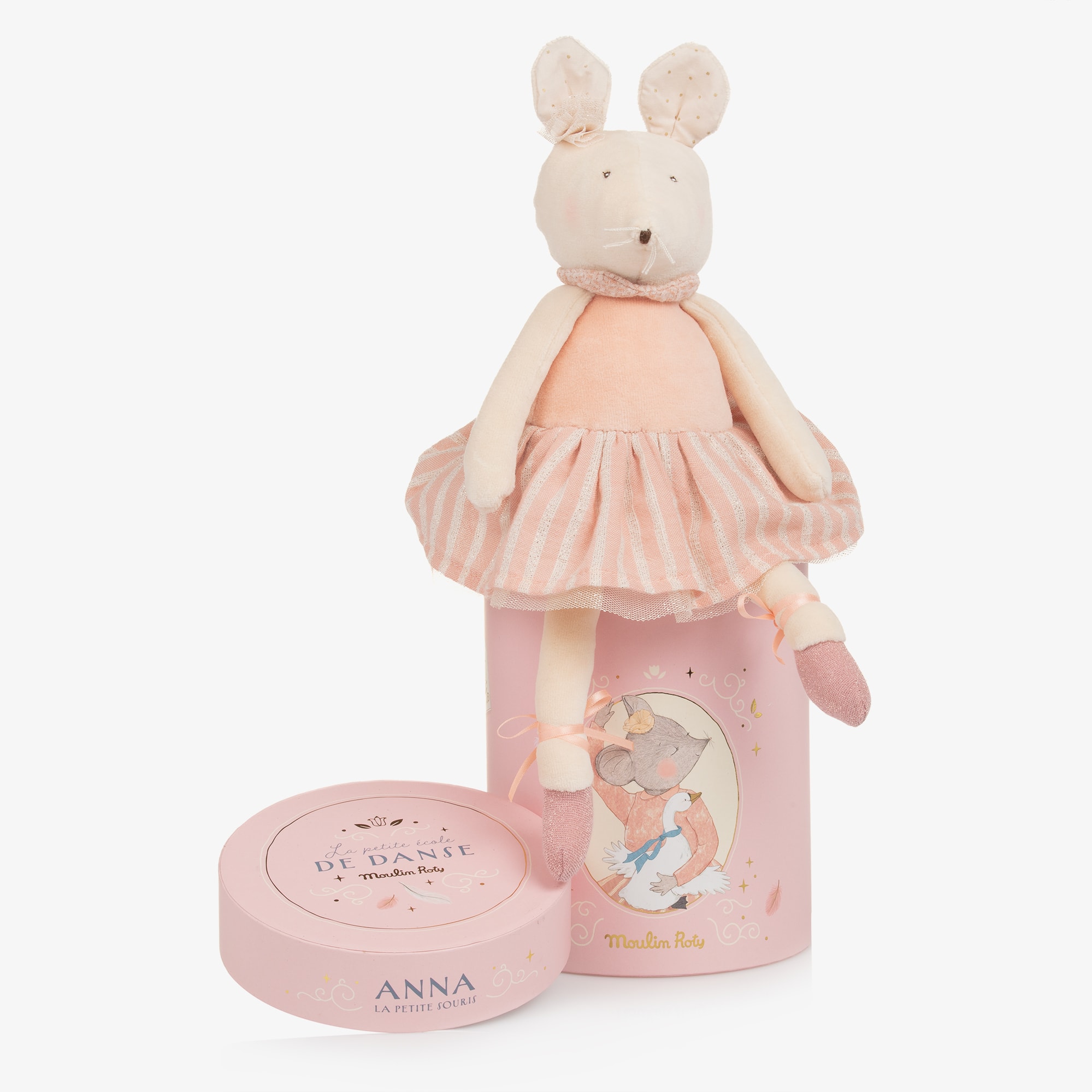 Pink Anna Mouse Soft Toy (32cm) - View 4