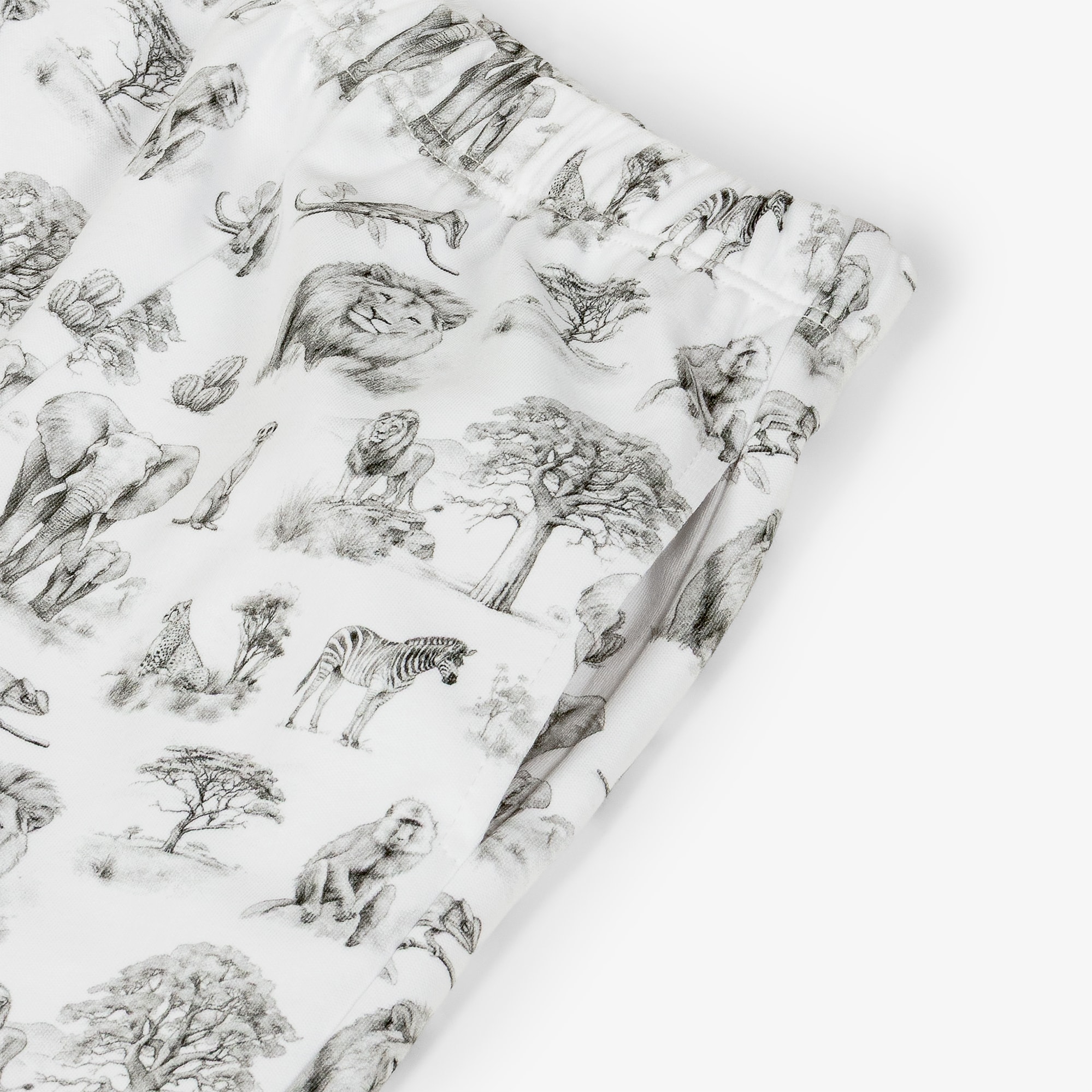 White & Grey Wild Horizon Supima Cotton Short Pyjamas - View 4