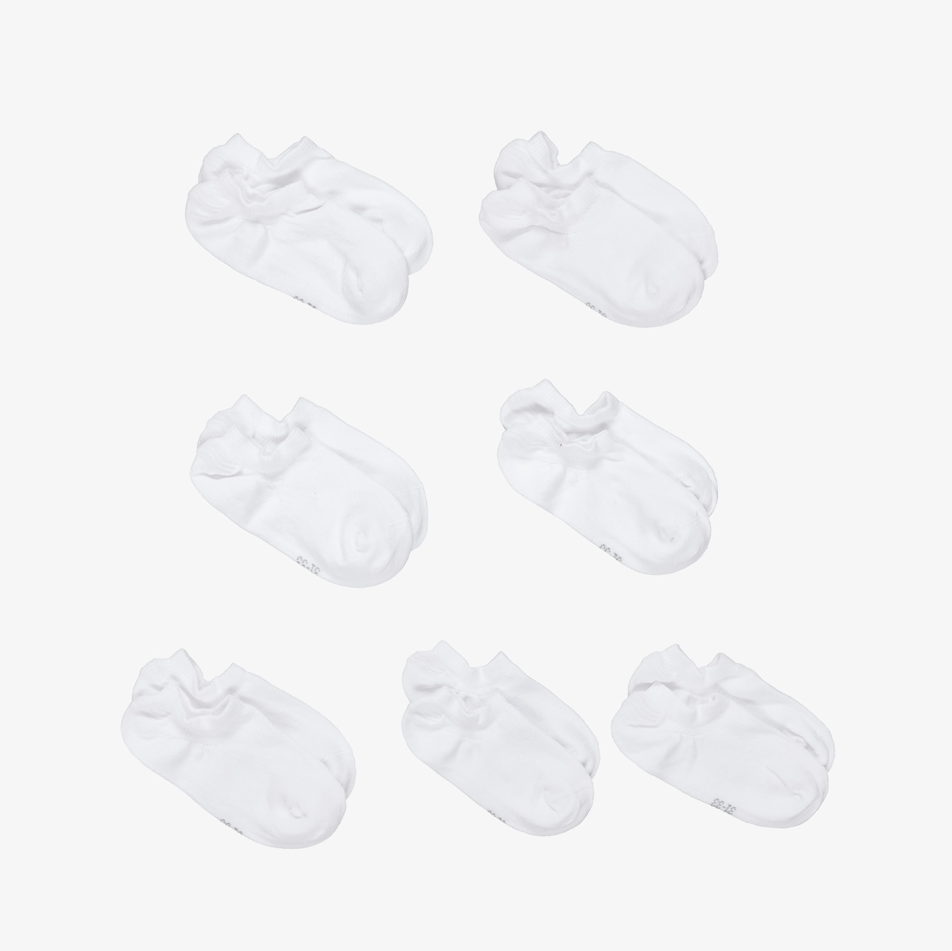 Black Cotton Trainer Socks (7 Pack) - View 1