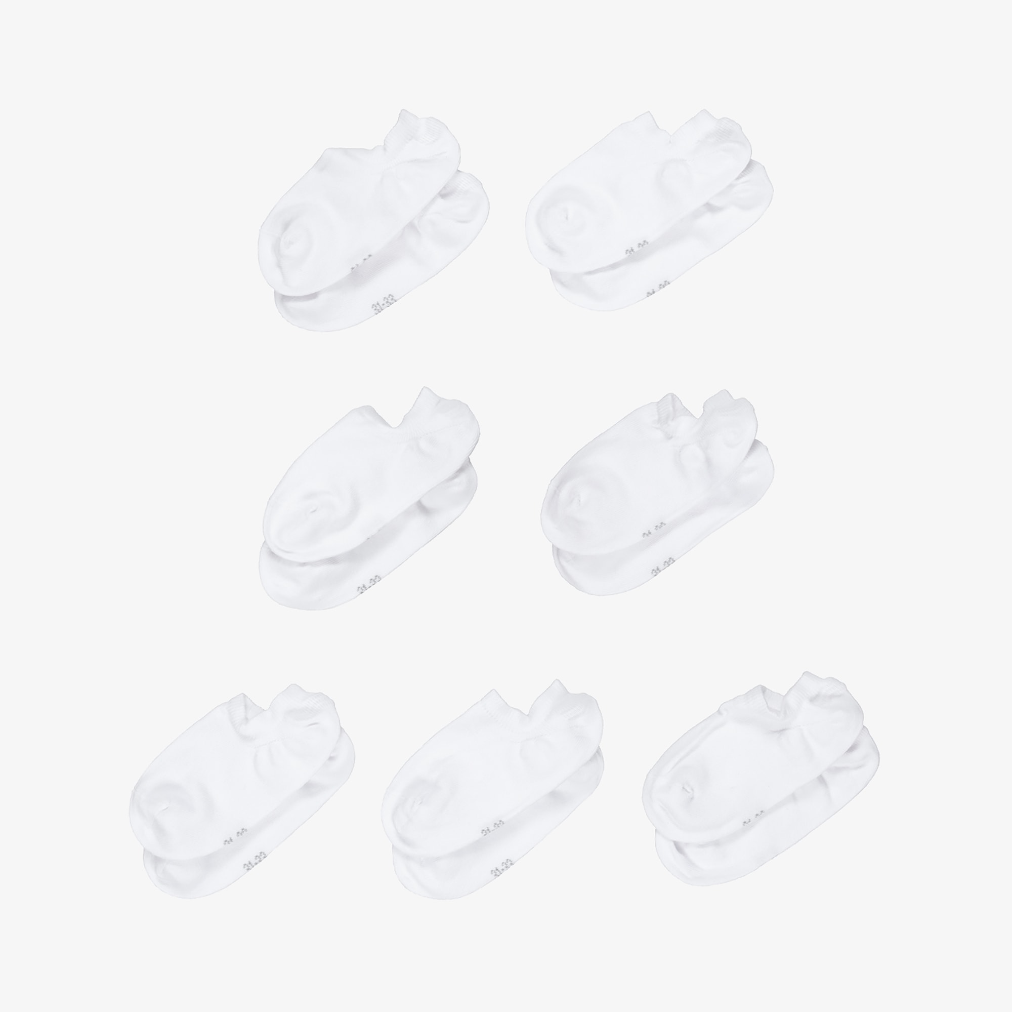 Black Cotton Trainer Socks (7 Pack) - View 2