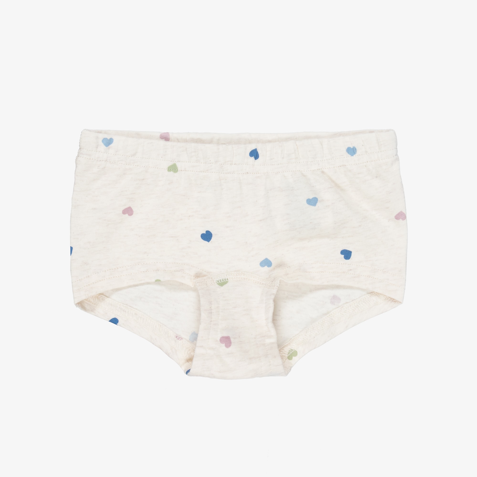 Girls Pink, Blue & Beige Organic Cotton Pants (3 Pack) - View 2