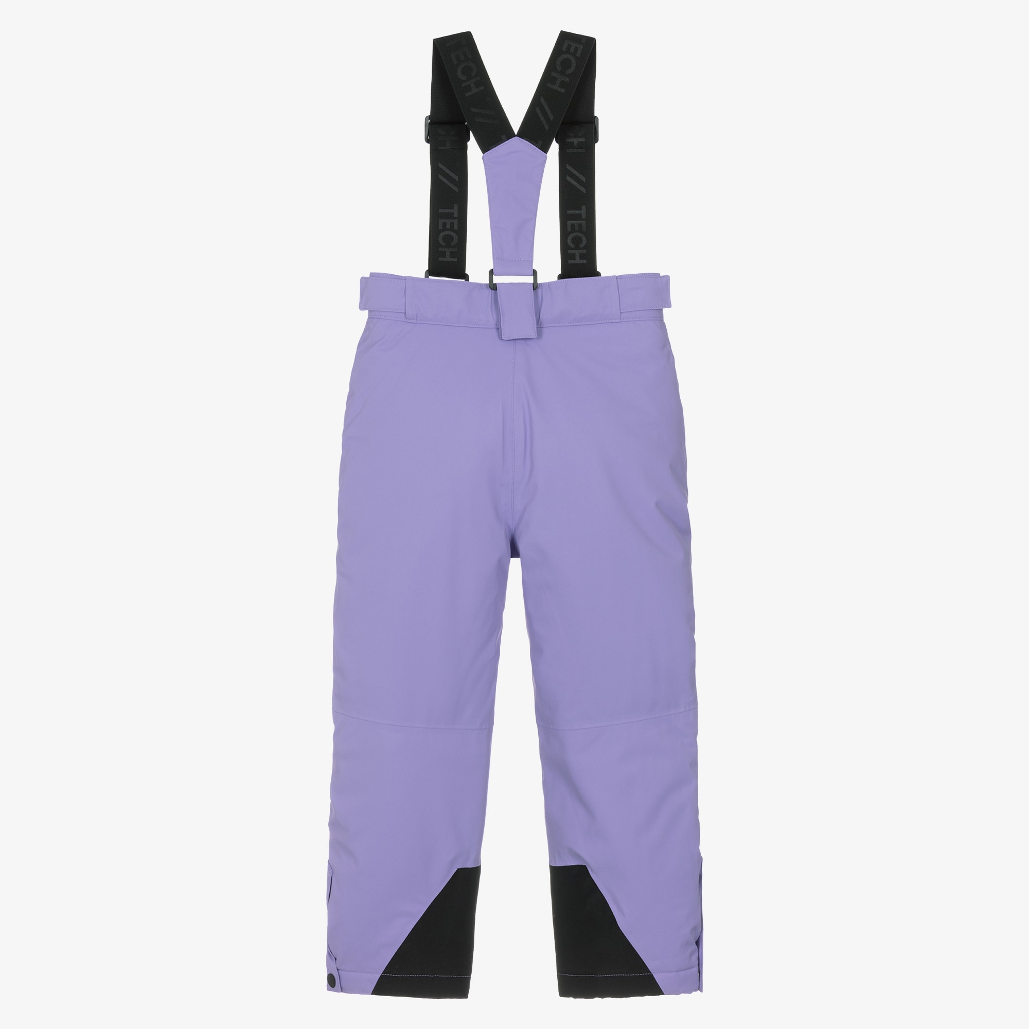 Lilac Purple Technical Ski Trousers with Shoulder Straps - View 3
