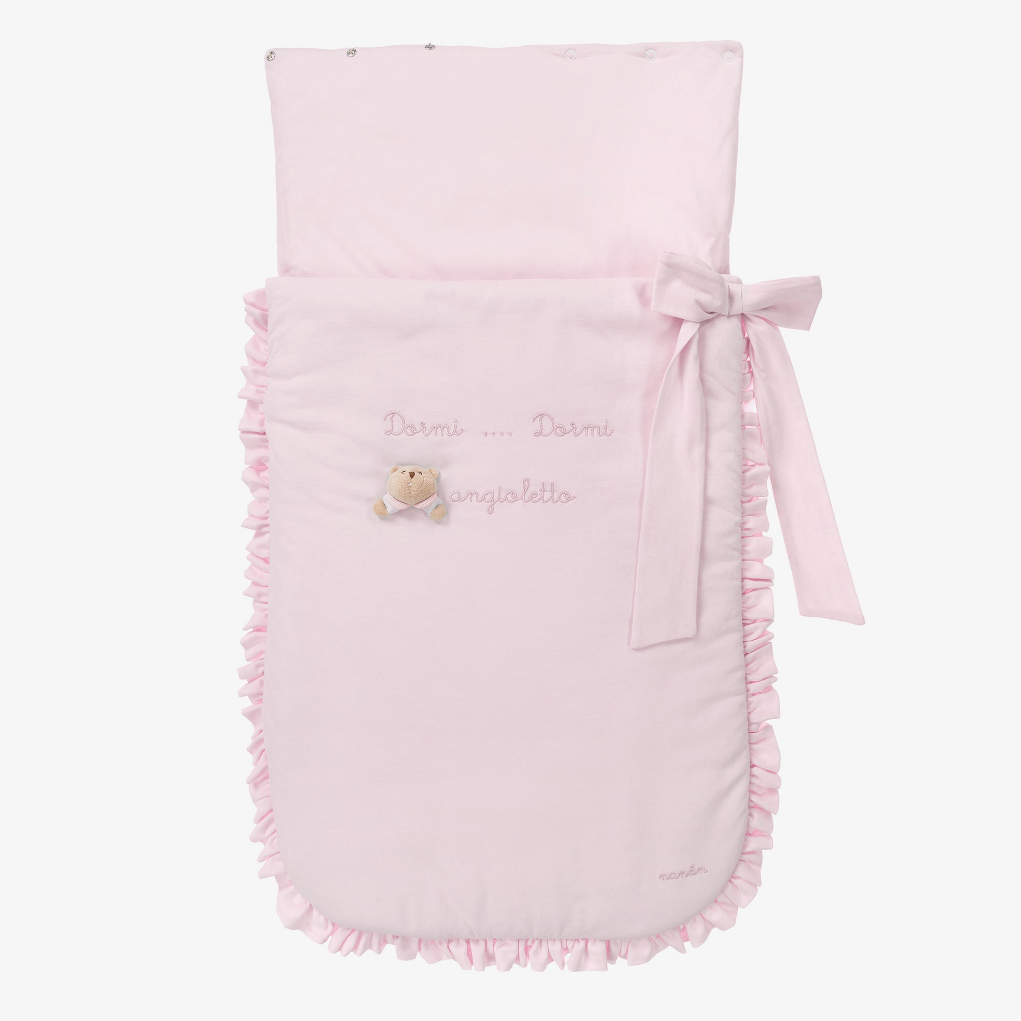 Light Pink Cotton Jersey Baby Nest (80cm) - View 2