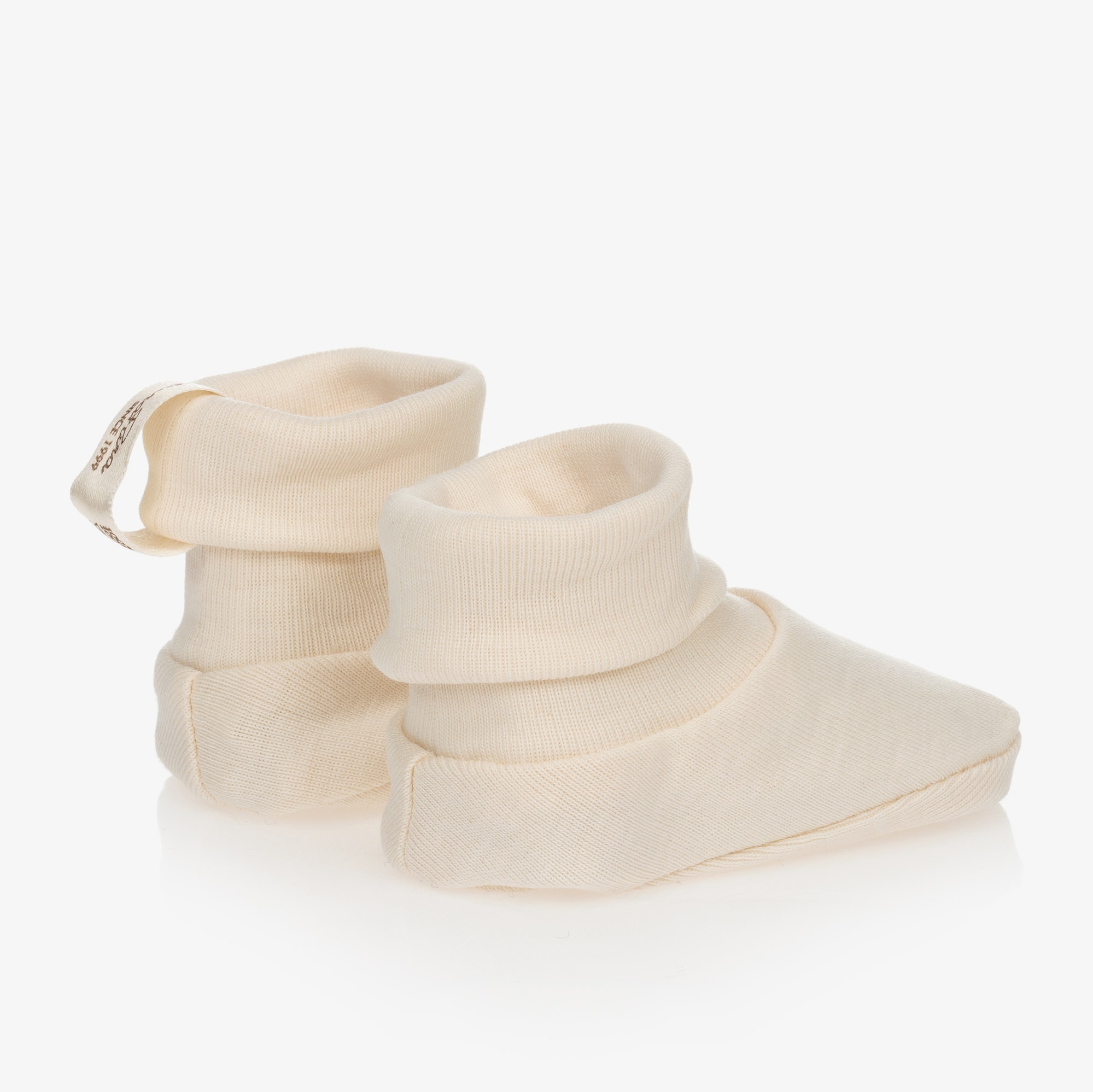 Ivory Organic Cotton Booties - View 3