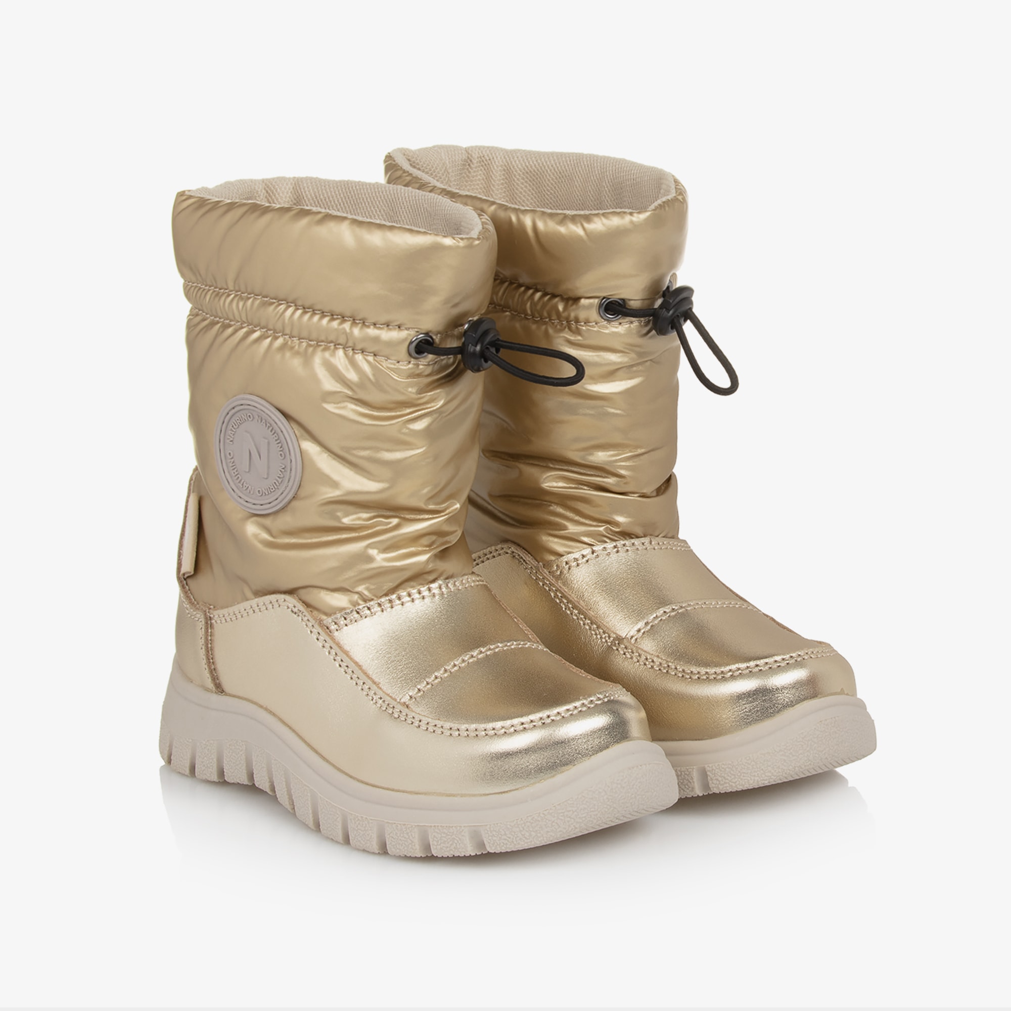 Gold Waterproof Snow Boots - View 1