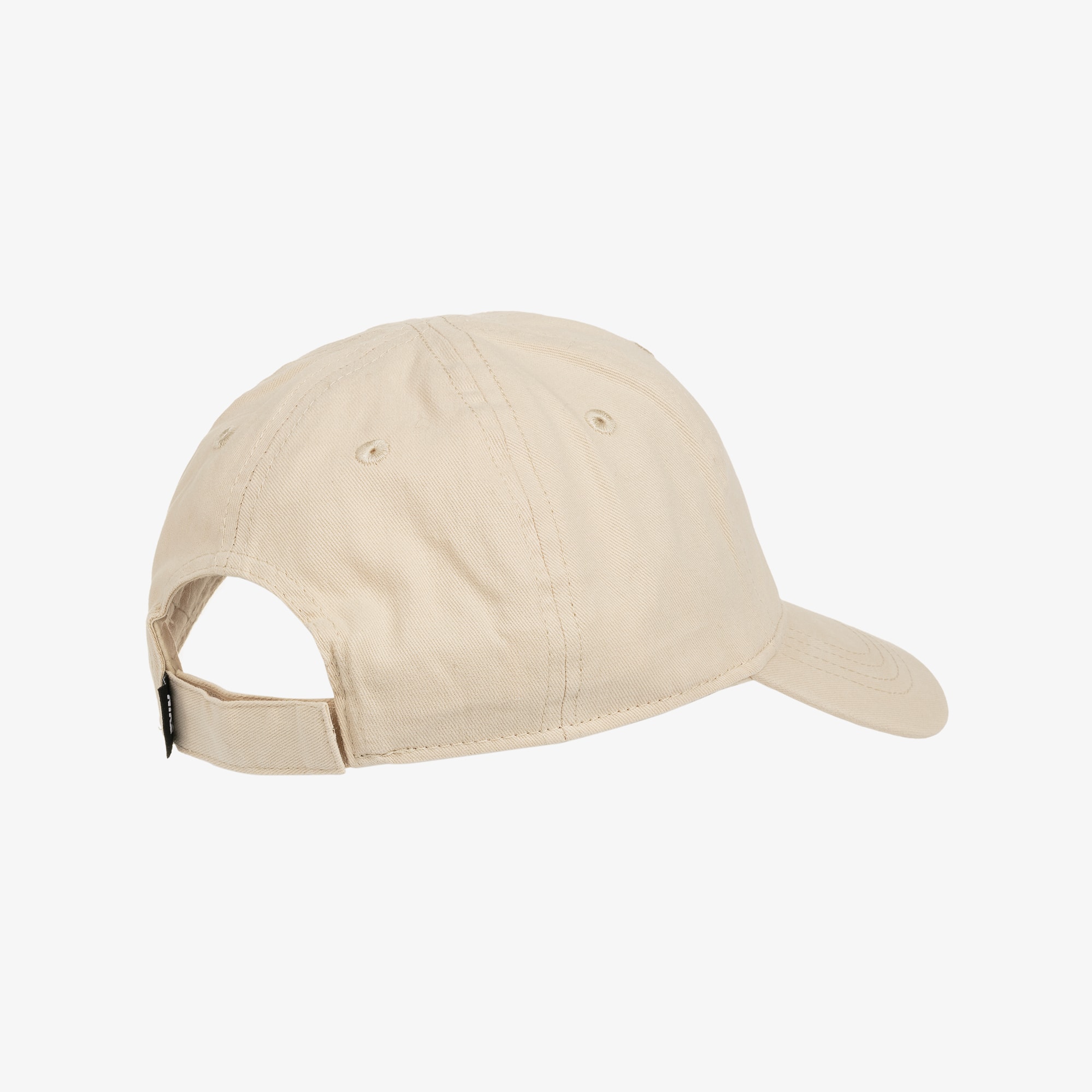 Beige Cotton Swoosh Logo Cap - View 3