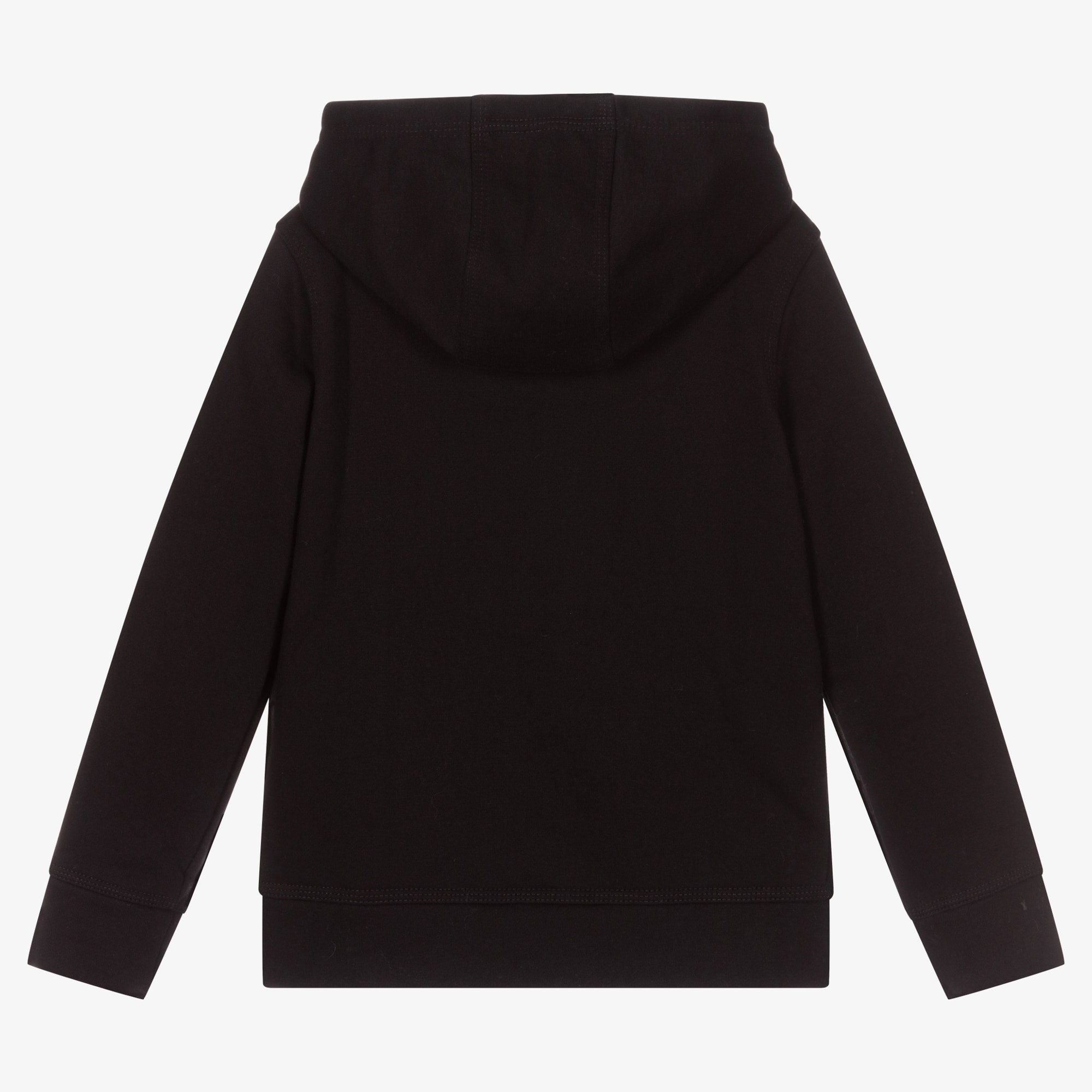 Boys Black Zip-Up Hooded Top - View 2