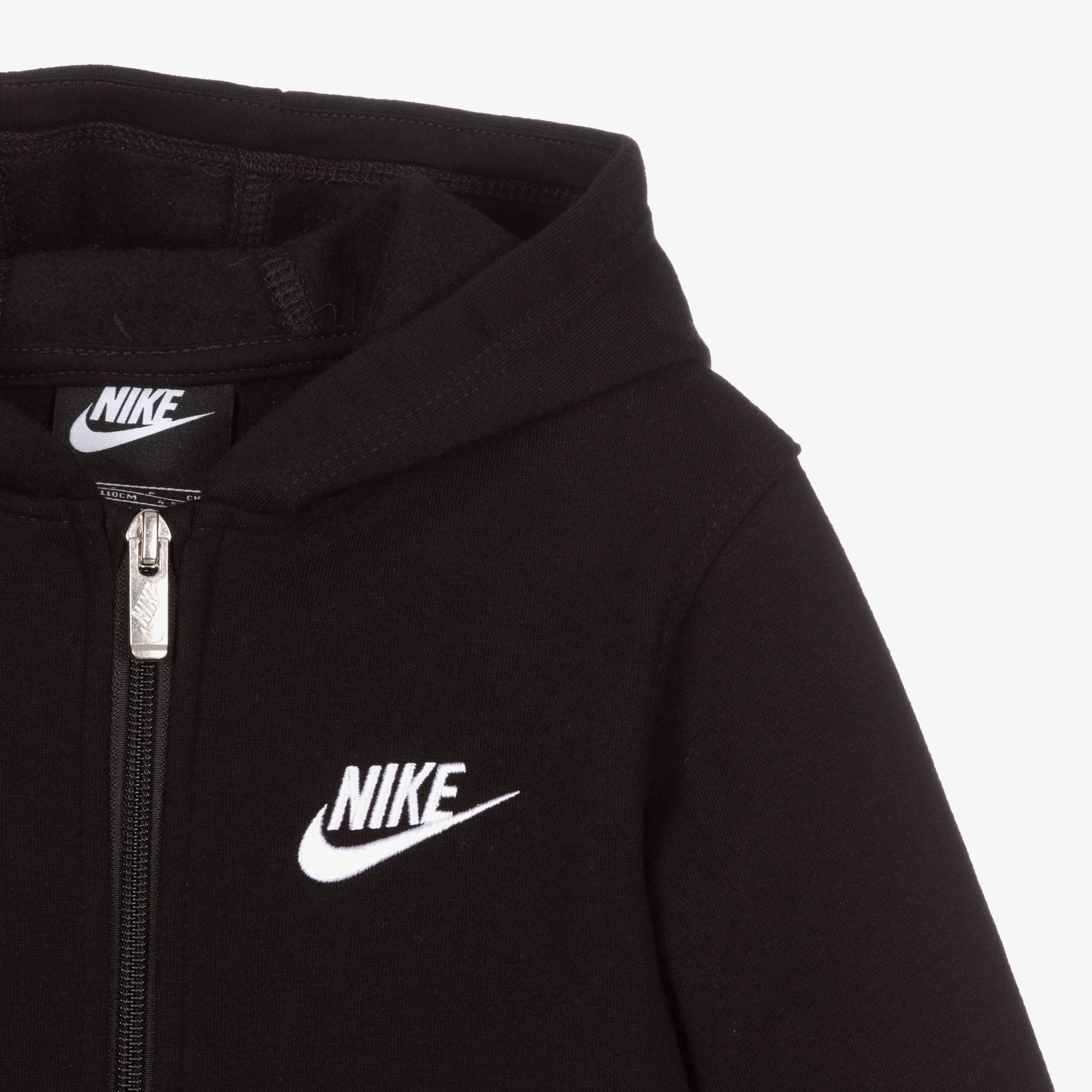 Boys Black Zip-Up Hooded Top - View 3