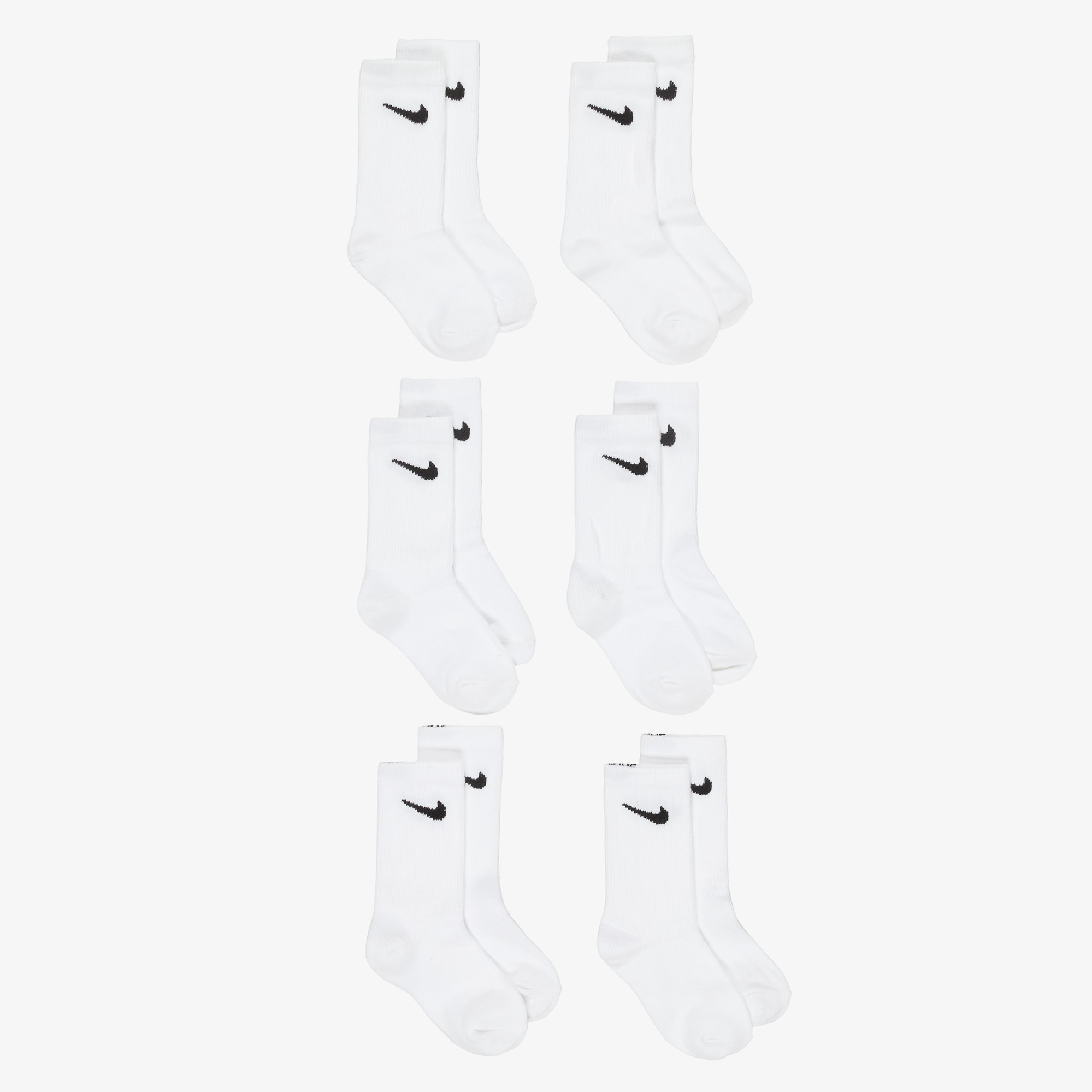 White Logo Socks (6 Pack) - View 1