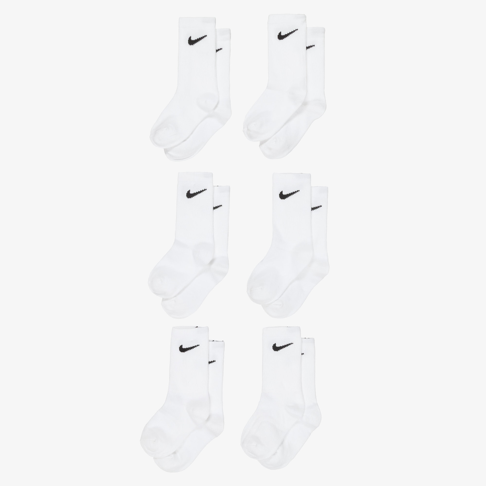 White Logo Socks (6 Pack) - View 2