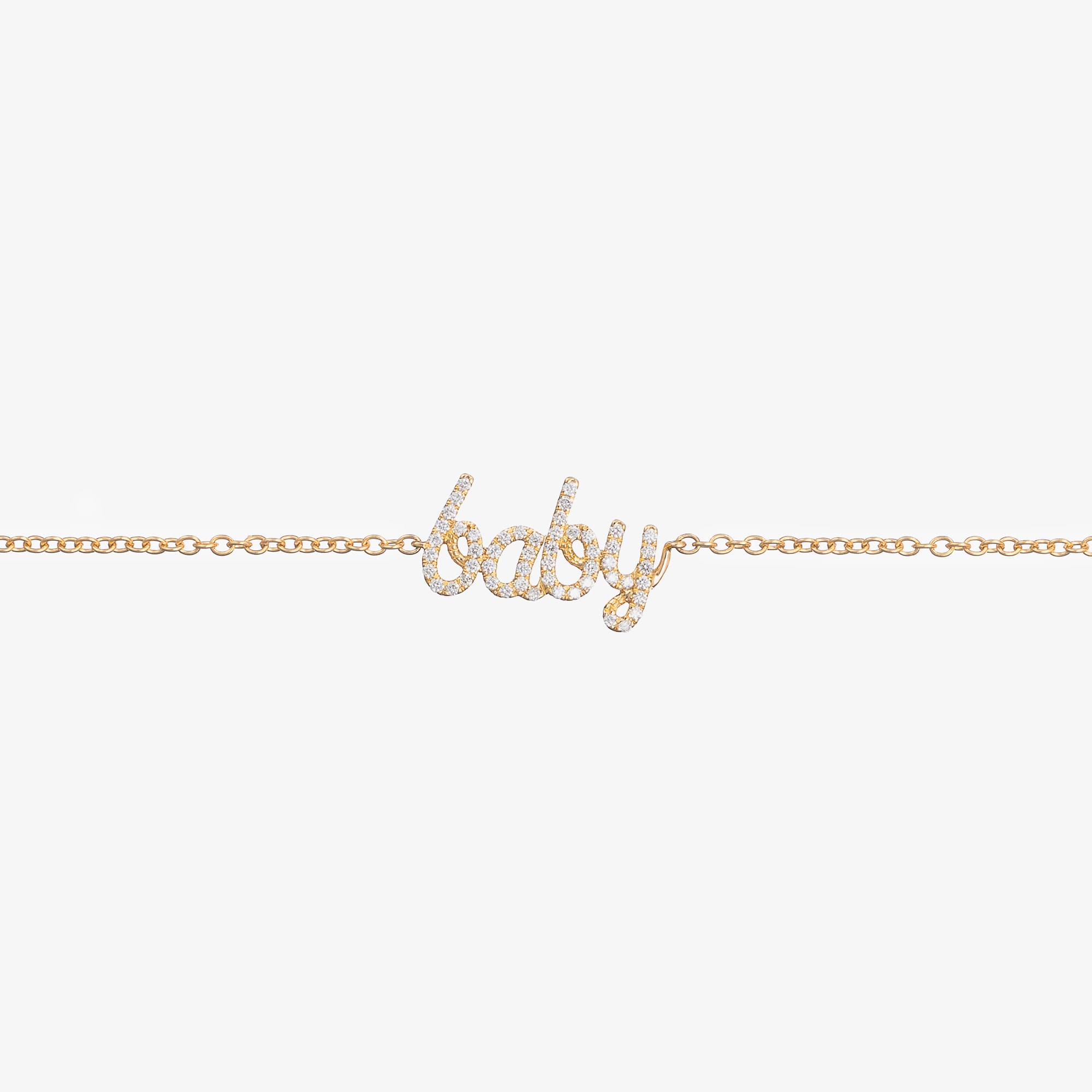 18kt Yellow Gold Diamond Baby Bracelet - View 4