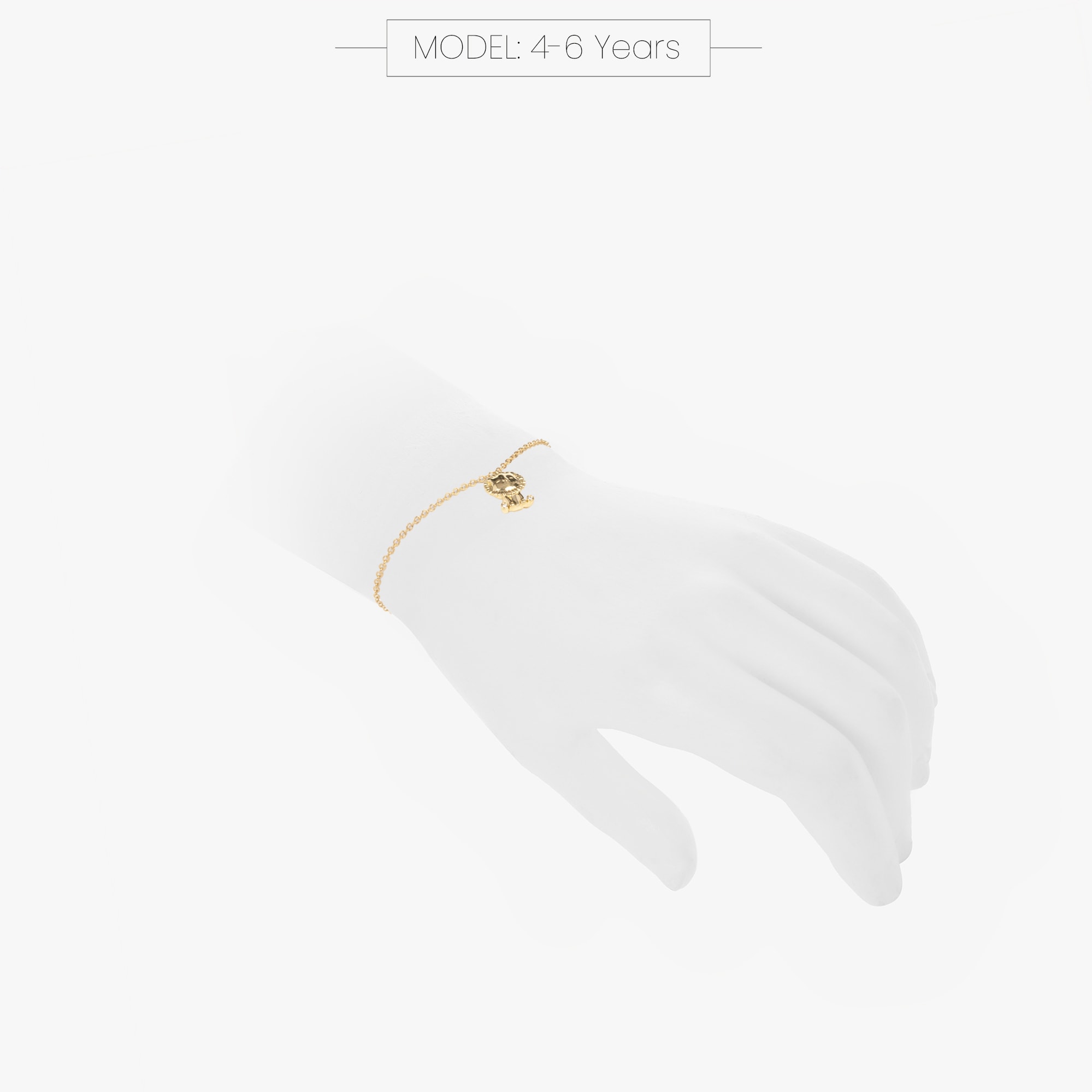 18kt Yellow Gold & Diamond Lion Bracelet - View 4