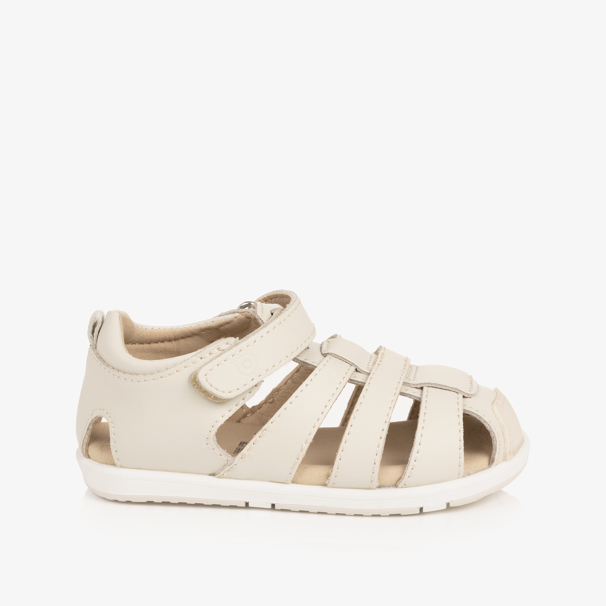 Beige Leather First Walker Sandals - View 4