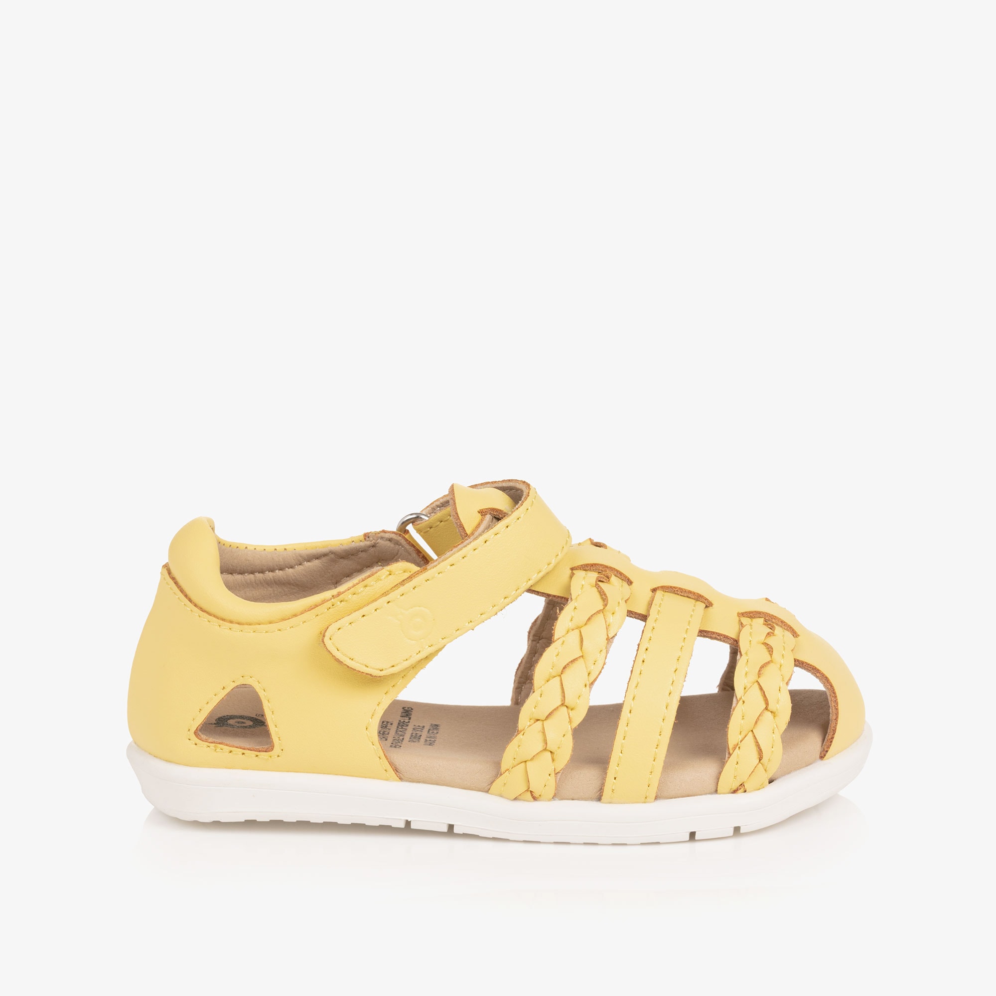 Girls Yellow Leather First Walker Sandals - View 4