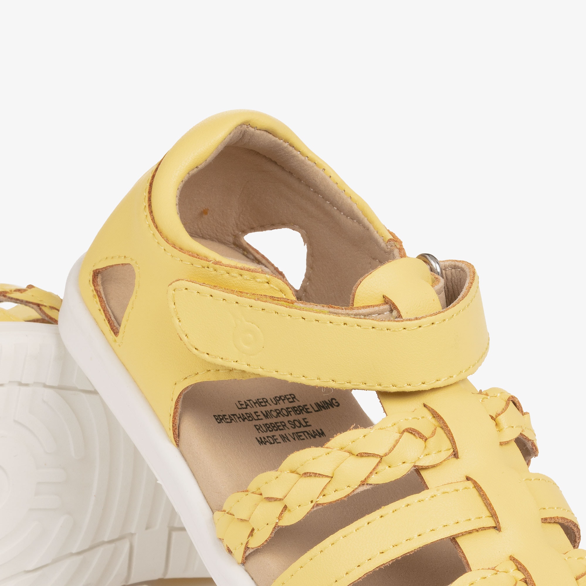 Girls Yellow Leather First Walker Sandals - View 5