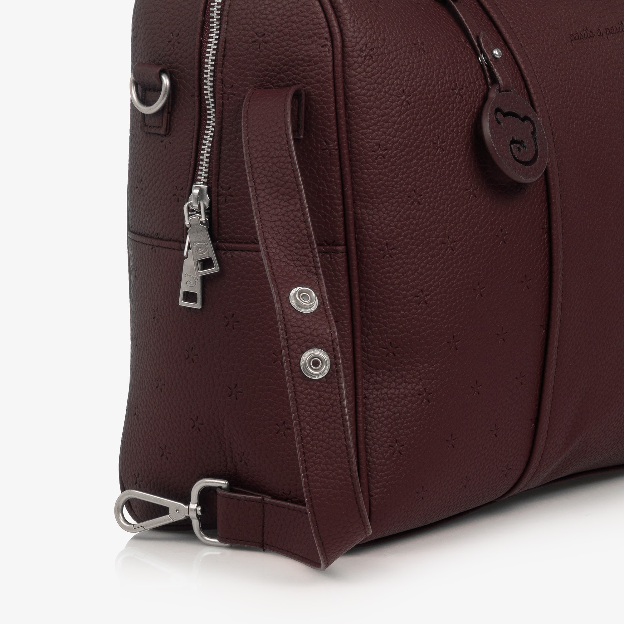 Black Faux Leather London Changing Bag (37cm) - View 10