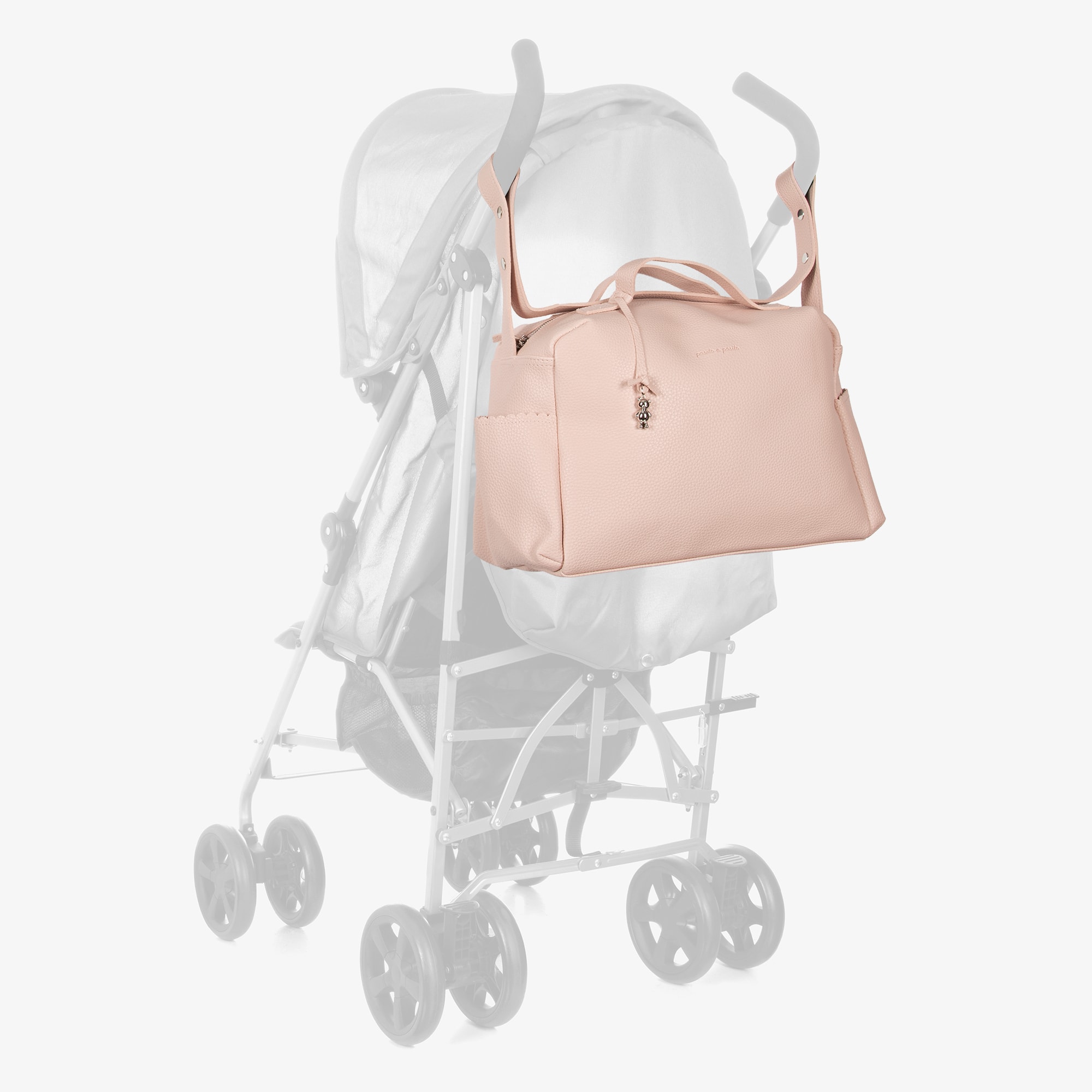 Pale Pink Faux Leather Baby Changing Bag (41cm) - View 3