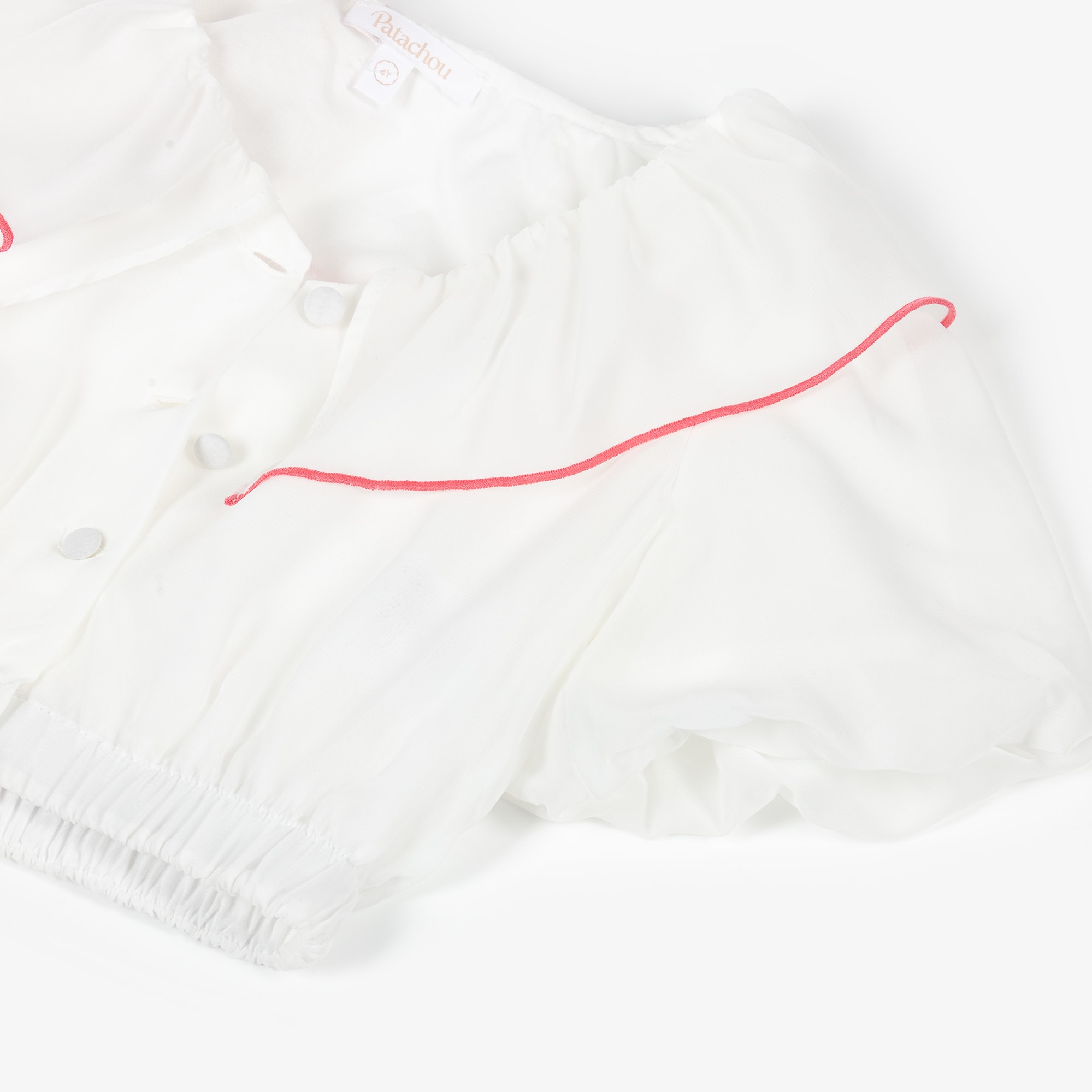 Girls White & Pink Cherry Blossom Chiffon Skirt Set - View 7