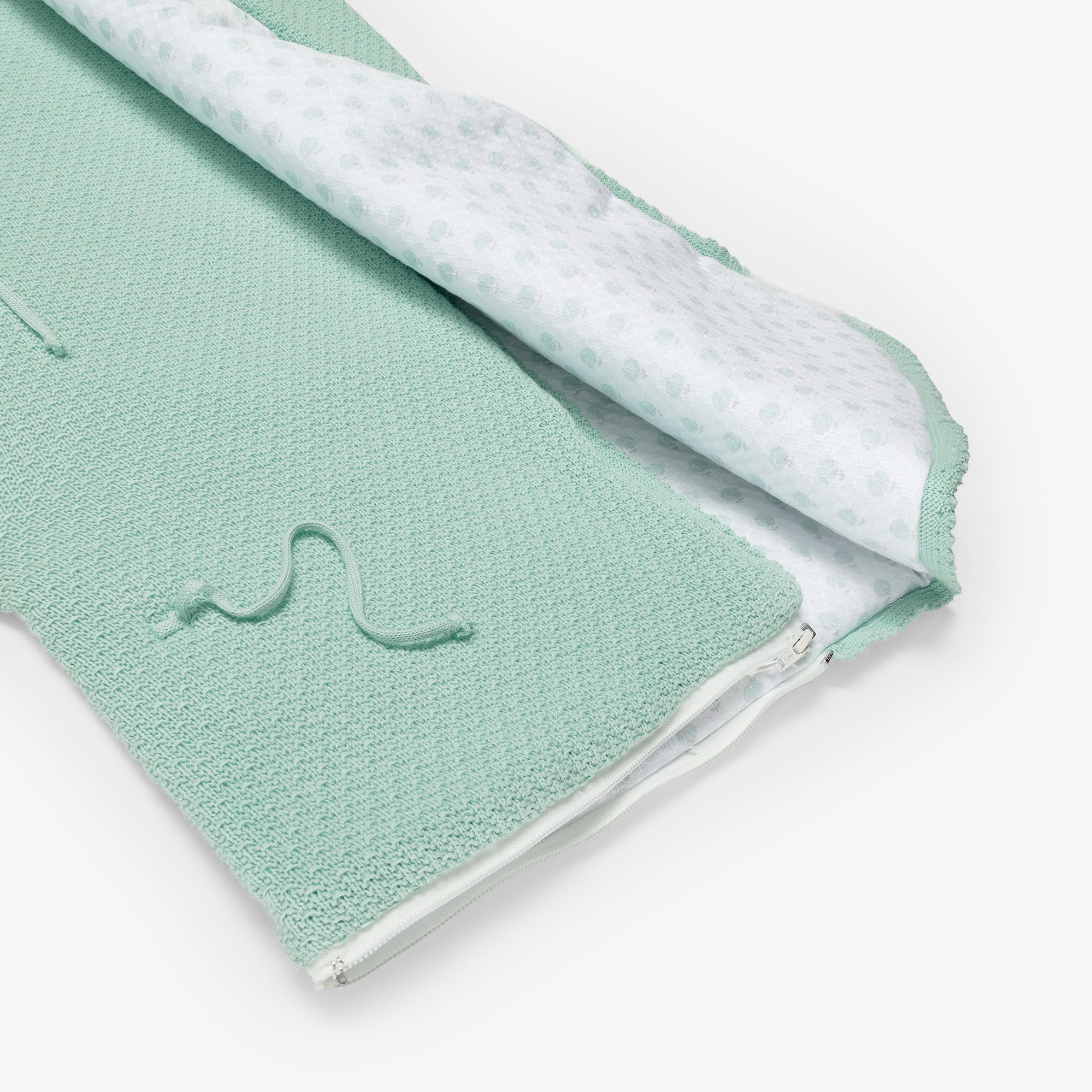 Mint Green Knitted Cotton Baby Nest (69cm) - View 6