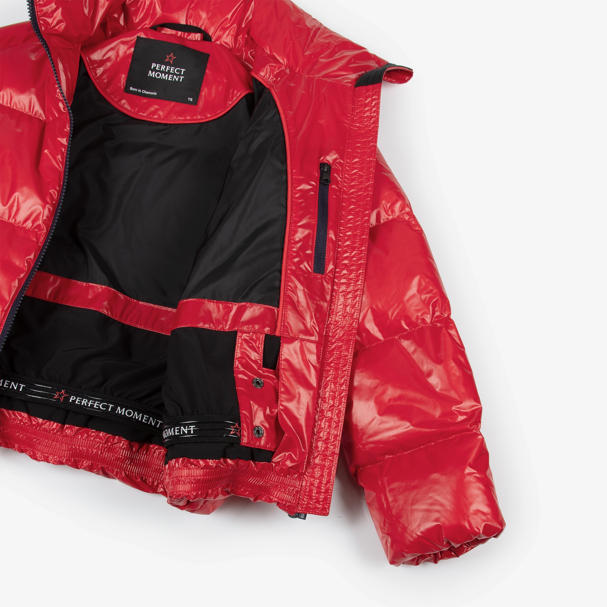 Red Nuuk Down Padded Puffer Ski Jacket - View 5