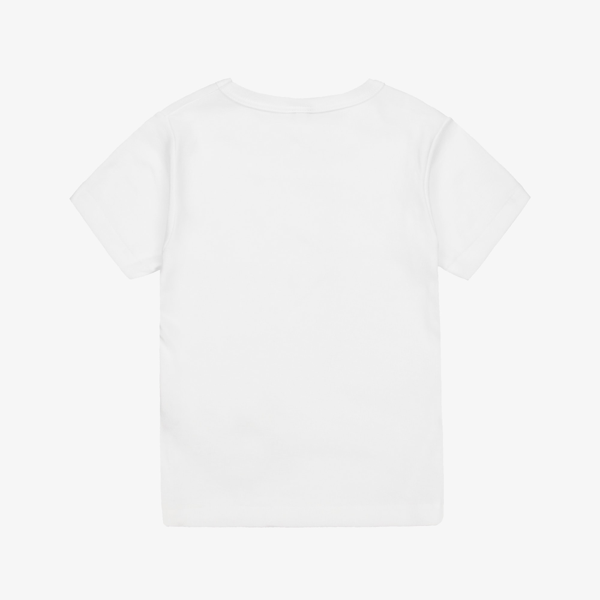 Boys White Cotton Short-Sleeved Vests (2 Pack) - View 3