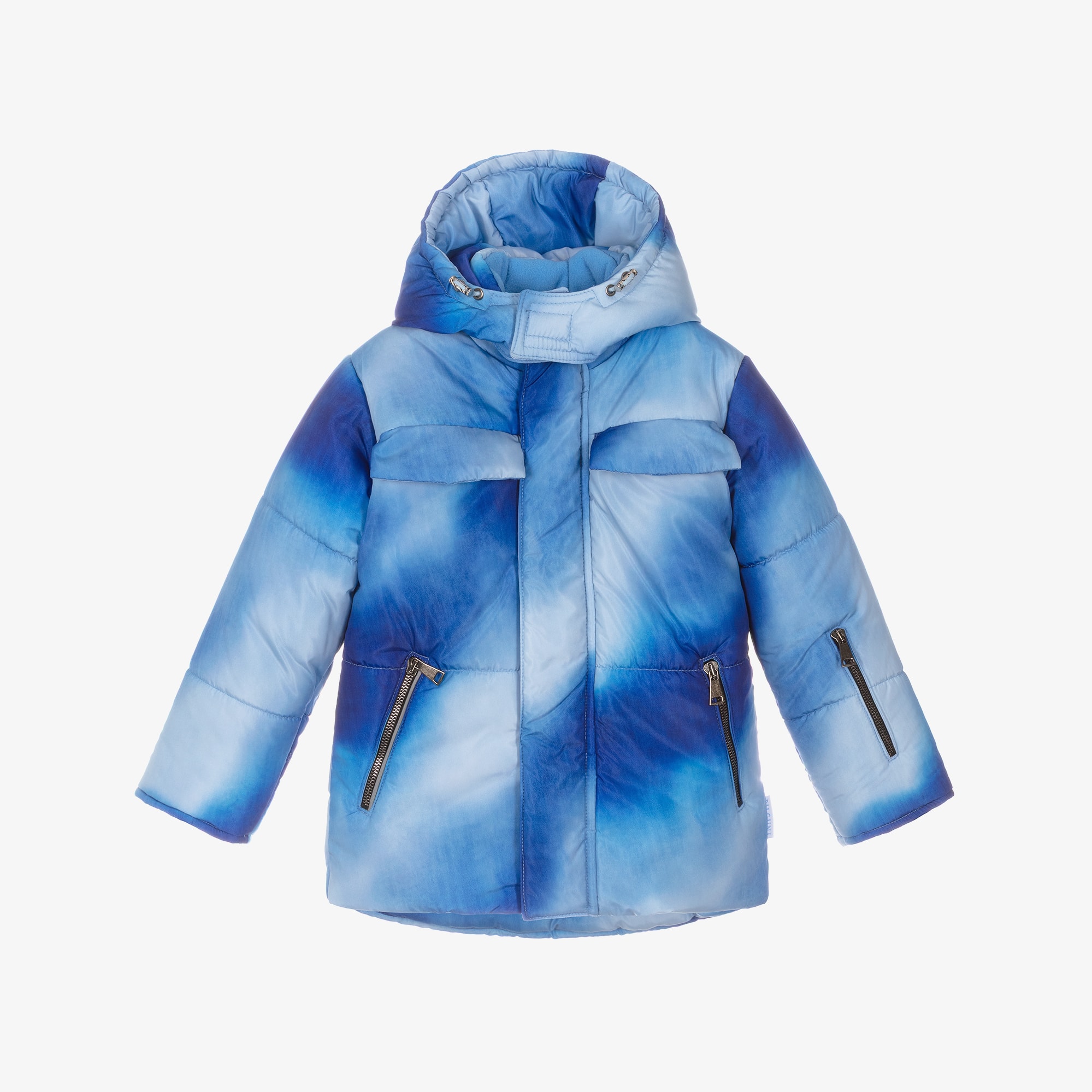 Boys Blue Tie-Dye Technical Ski Jacket - View 1