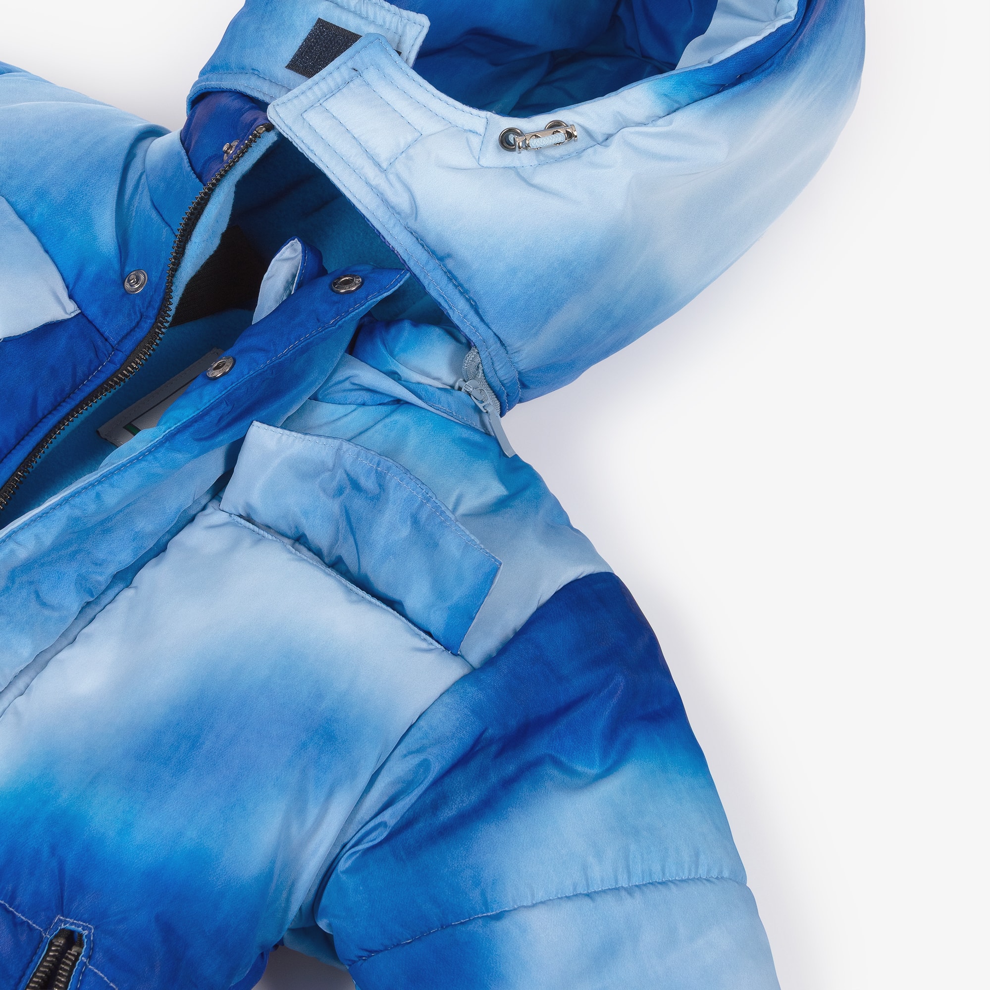 Boys Blue Tie-Dye Technical Ski Jacket - View 8