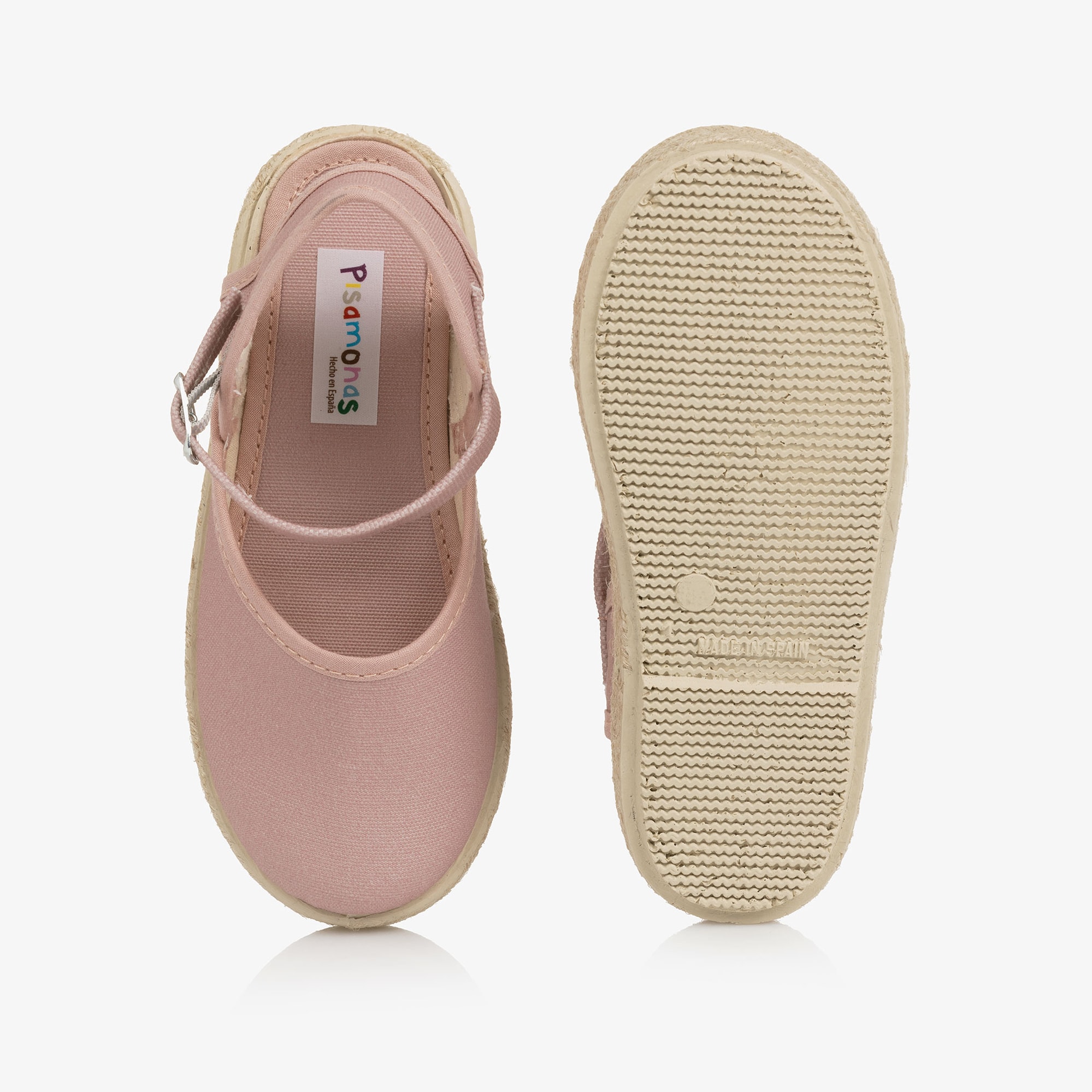 Girls Pale Pink Espadrille-Style Sandals - View 4