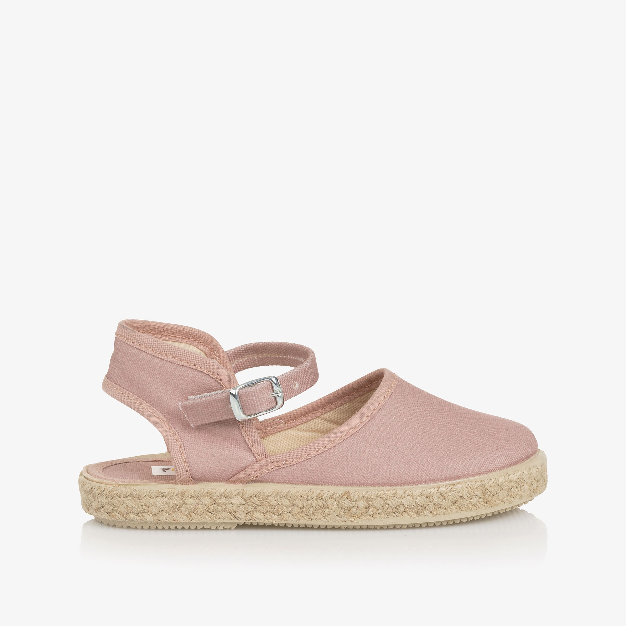 Girls Pale Pink Espadrille-Style Sandals - View 5