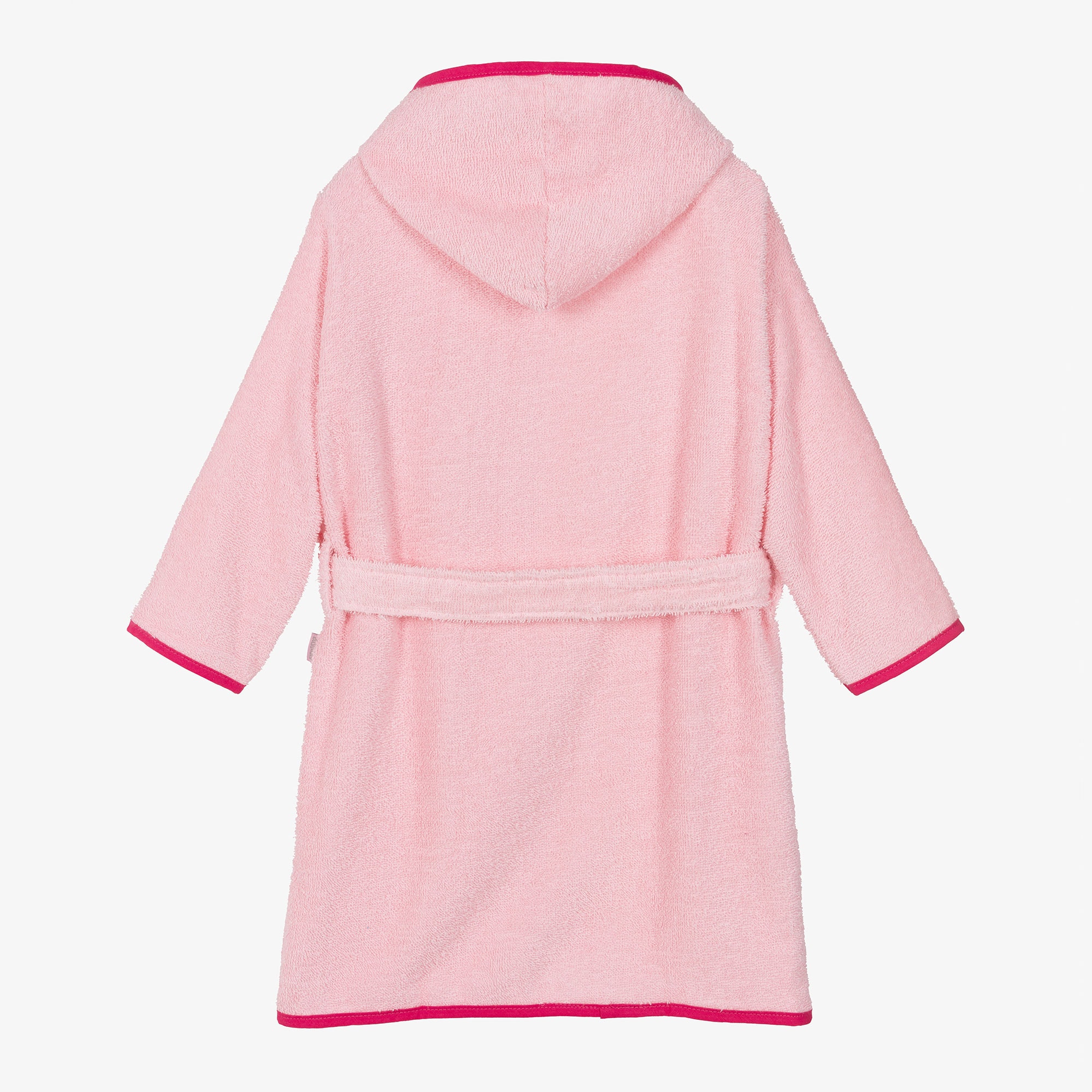 Girls Pink Towelling Bathrobe - View 2