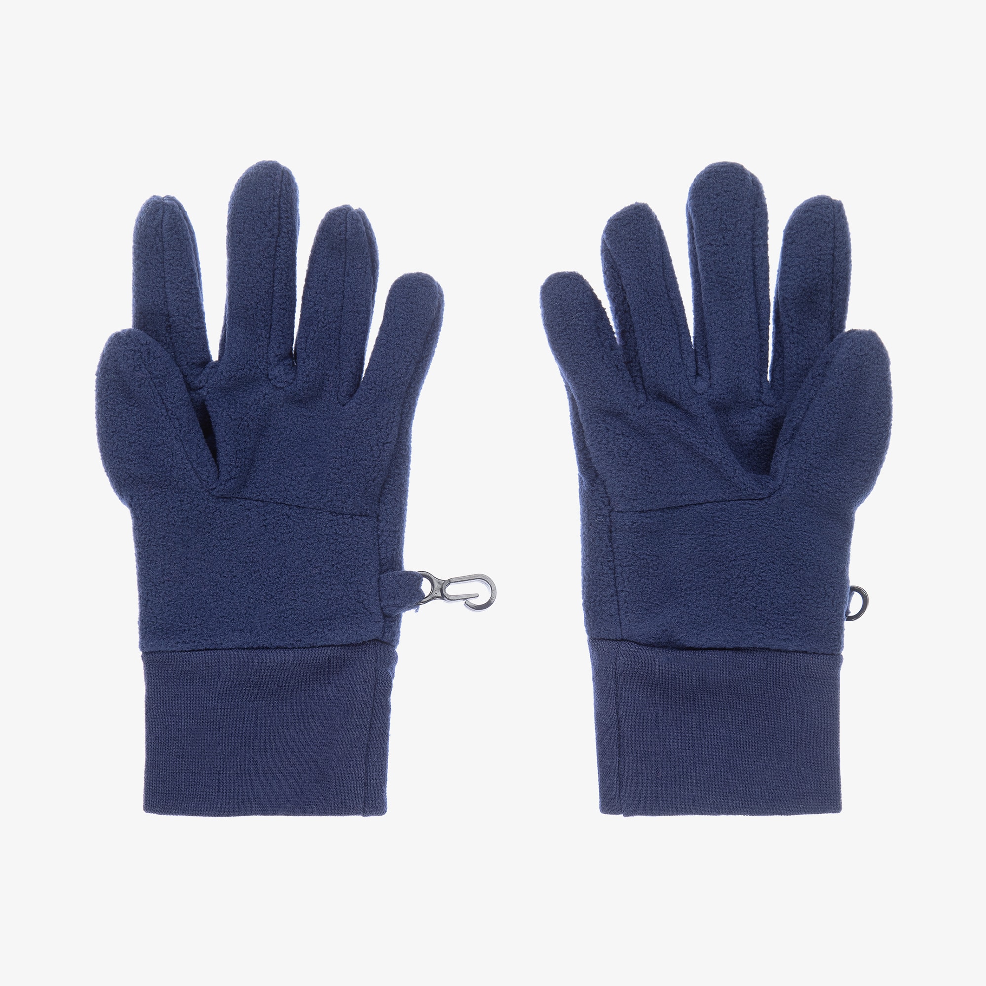 Navy Blue Fleece Gloves - View 2