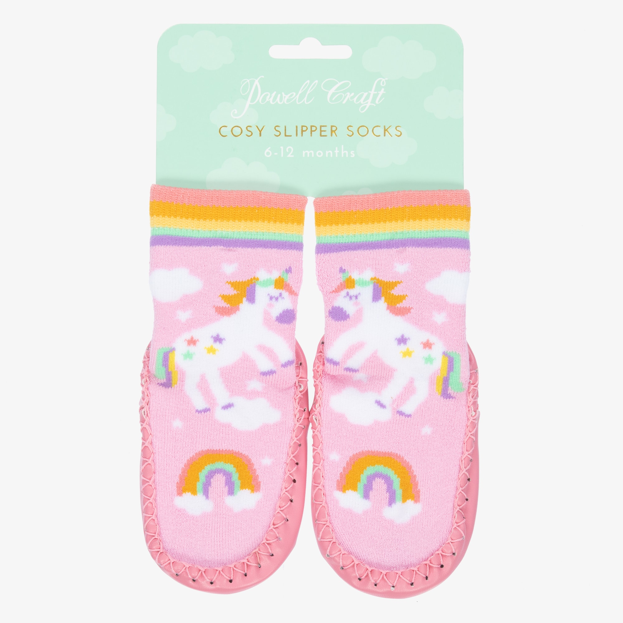 Girls Pink Unicorn Slipper Socks - View 5