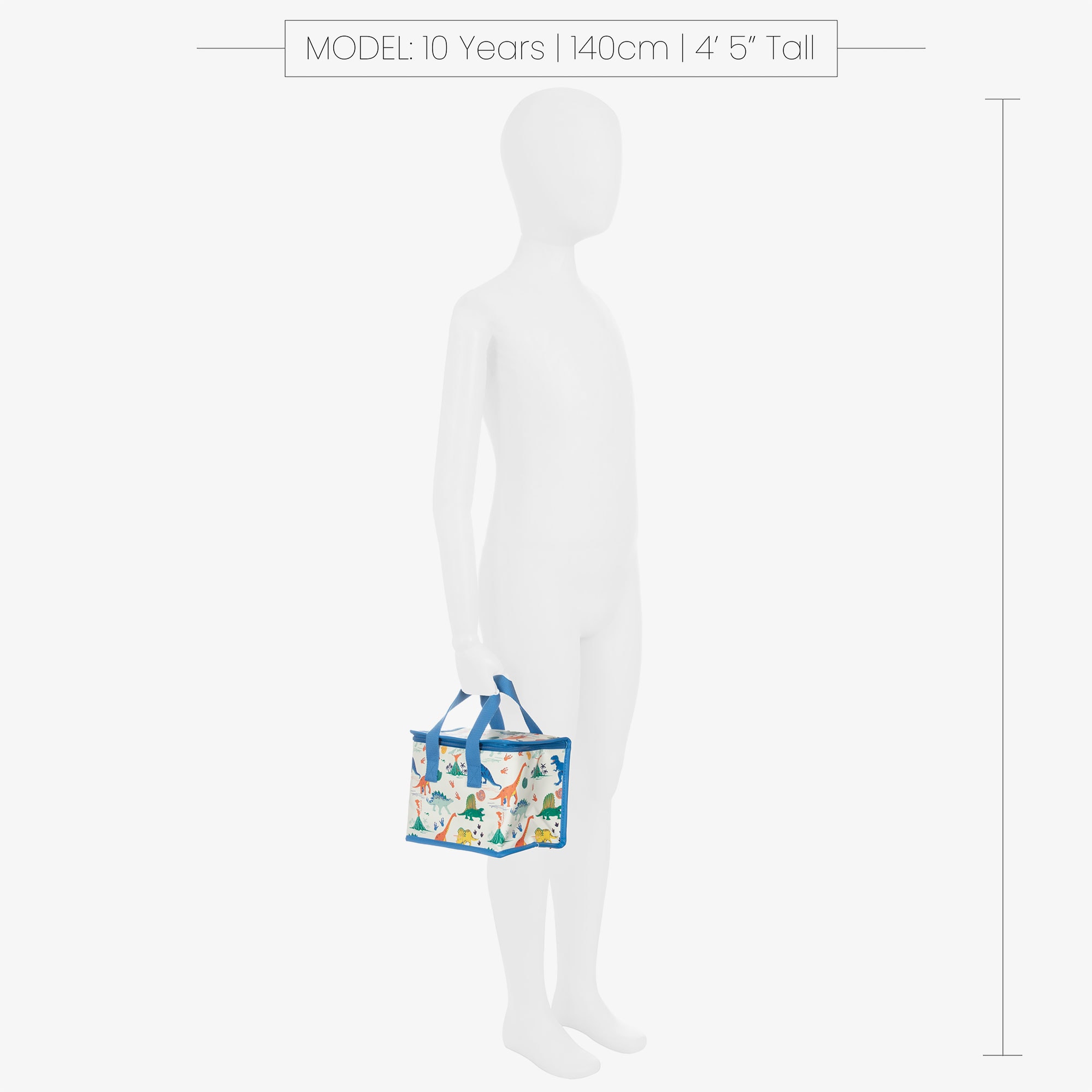 Ivory Dinosaur Print Lunch Bag (20cm) - View 2
