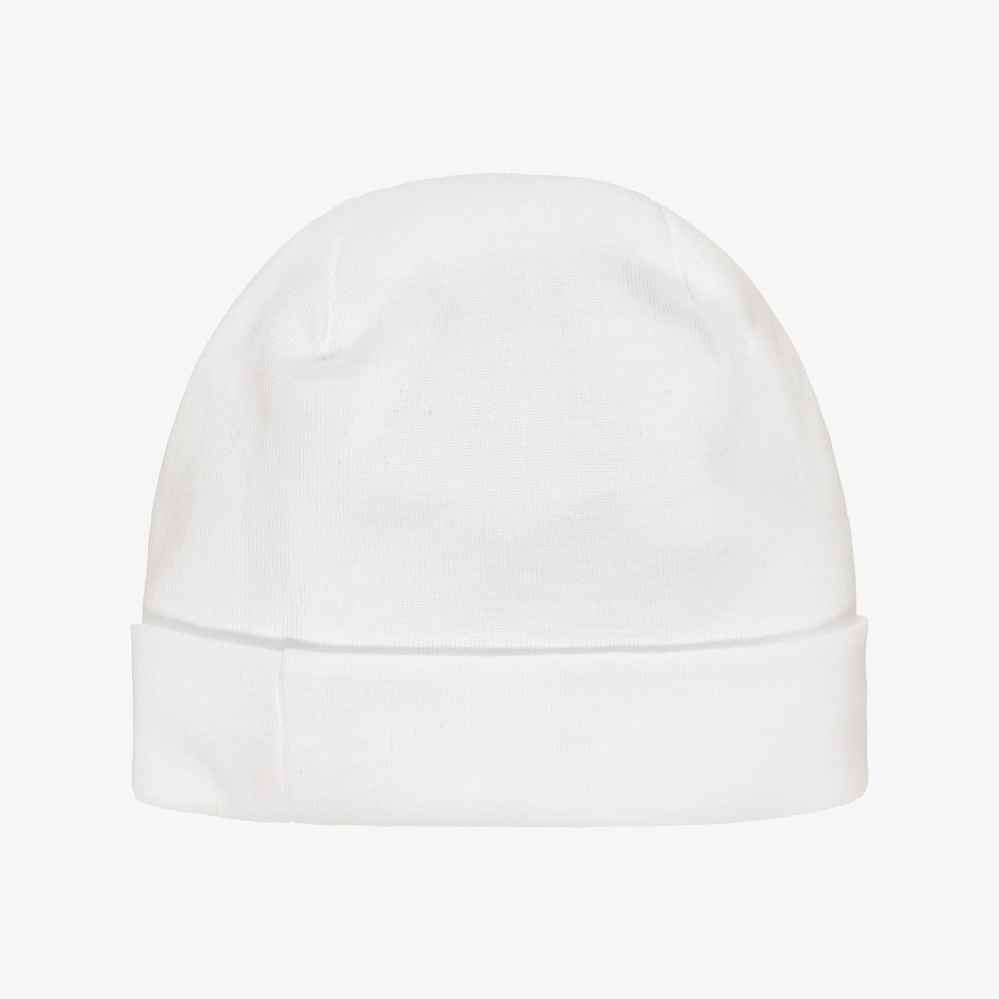 Baby Boys White & Blue Toile De Jouy Layette Hat - View 2